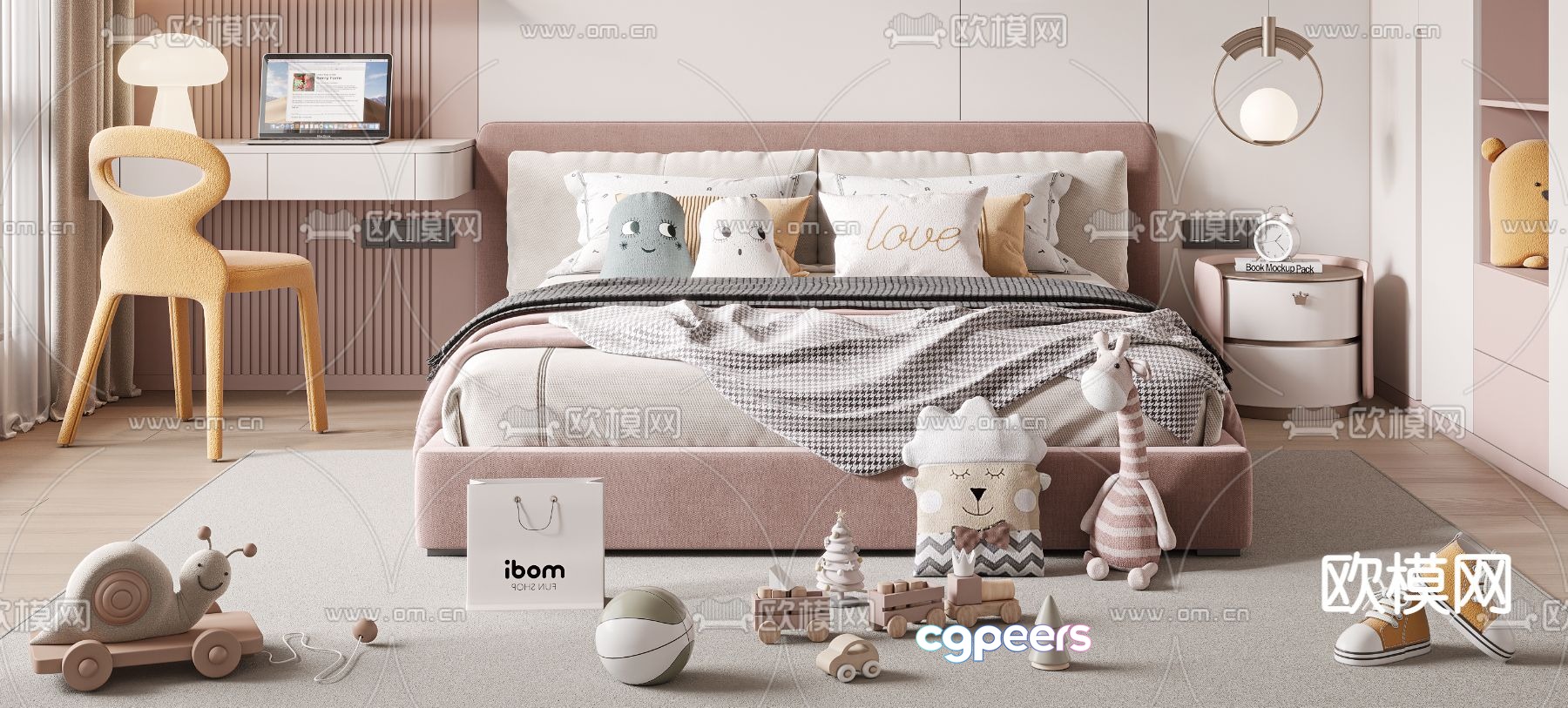 Children’s bed 3d model Children’s bed 3d model