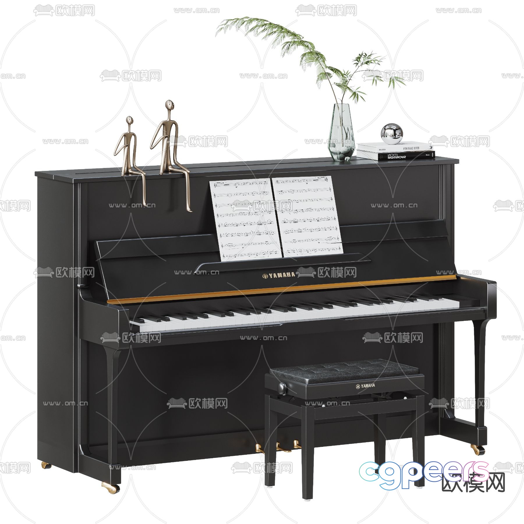 piano 3d model piano 3d model