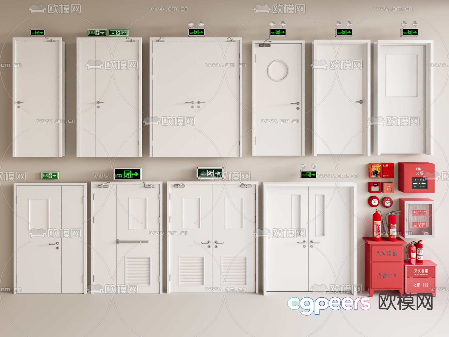 fire door fire door safety door fire hydrant 3d model fire door fire door safety door fire hydrant 3d model
