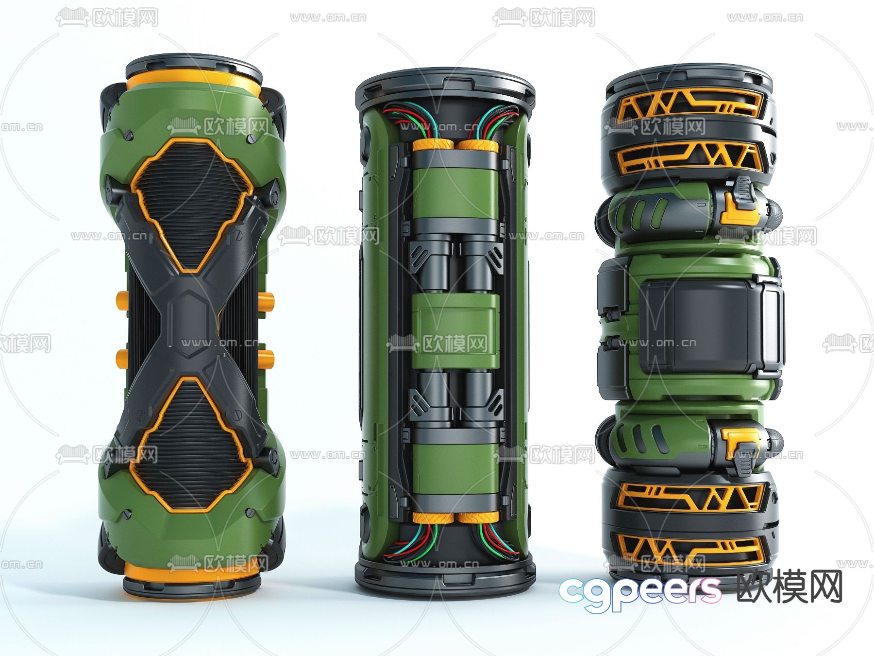 Military equipment time bomb 3d model Military equipment time bomb 3d model
