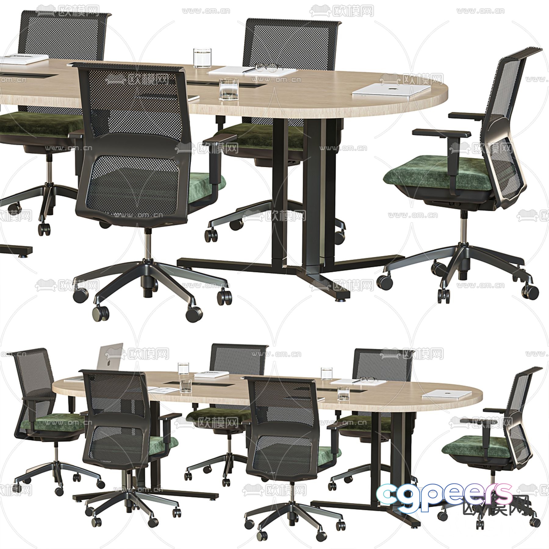 Oval conference table conference table 3d model Oval conference table conference table 3d model