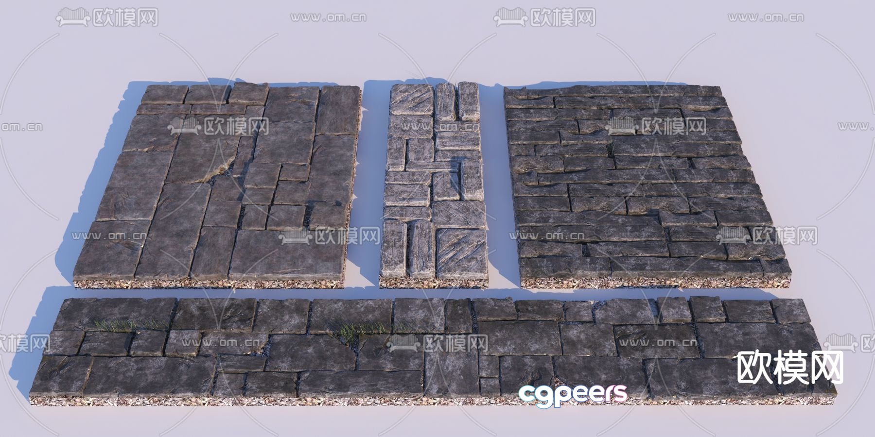 Bluestone road Tingbu 3D model Bluestone road Tingbu 3D model