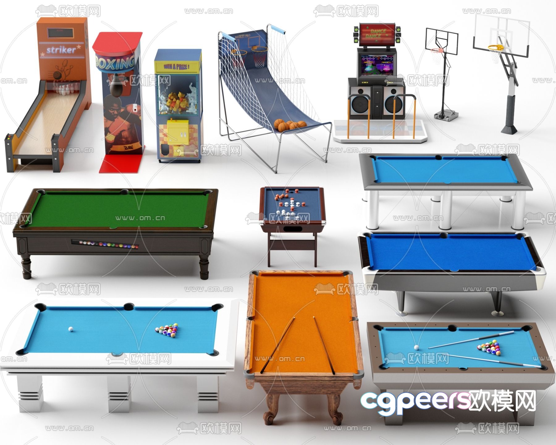 Billiards game machine shooting machine racing machine 3d model Billiards game machine shooting machine racing machine 3d model