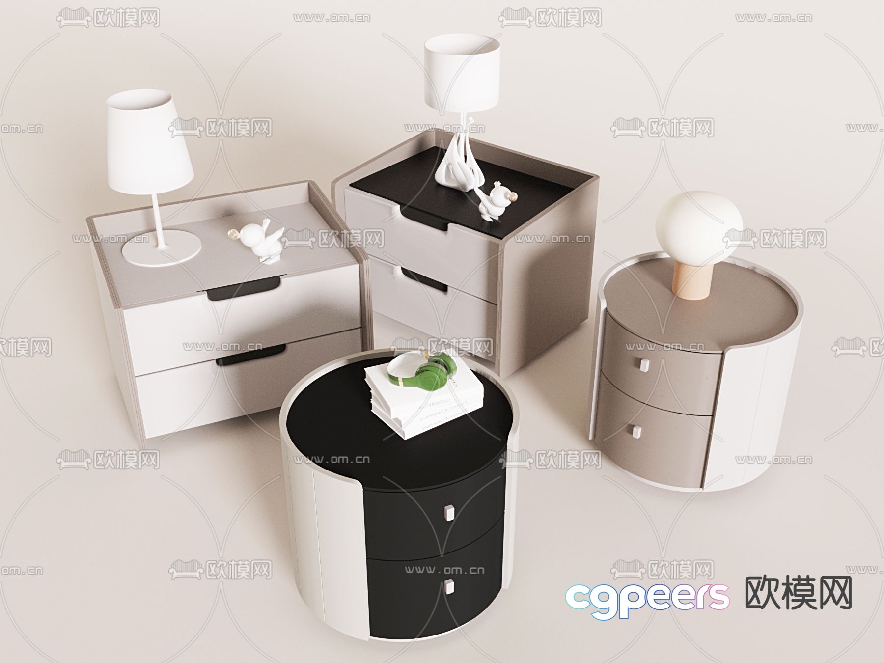 Modern night table 3d model Modern night table 3d model