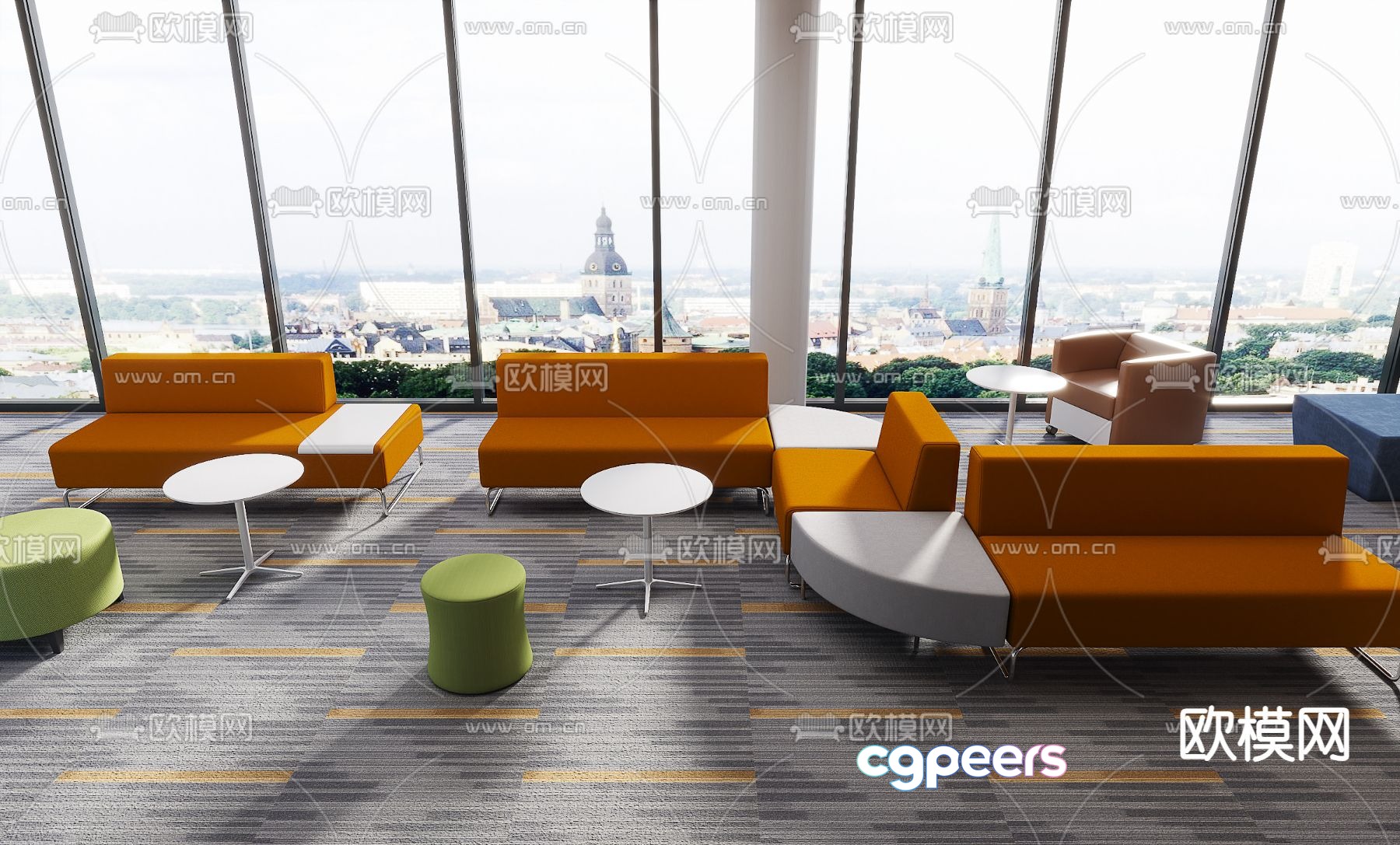 Office sofa lobby sofa public sofa 3d model Office sofa lobby sofa public sofa 3d model