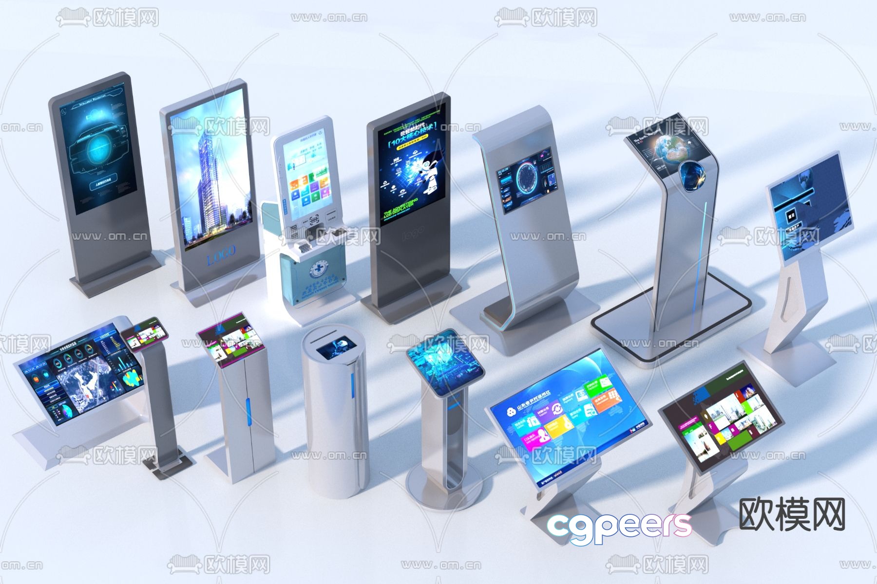 Intelligent all-in-one machine registration machine inquiry machine 3D model