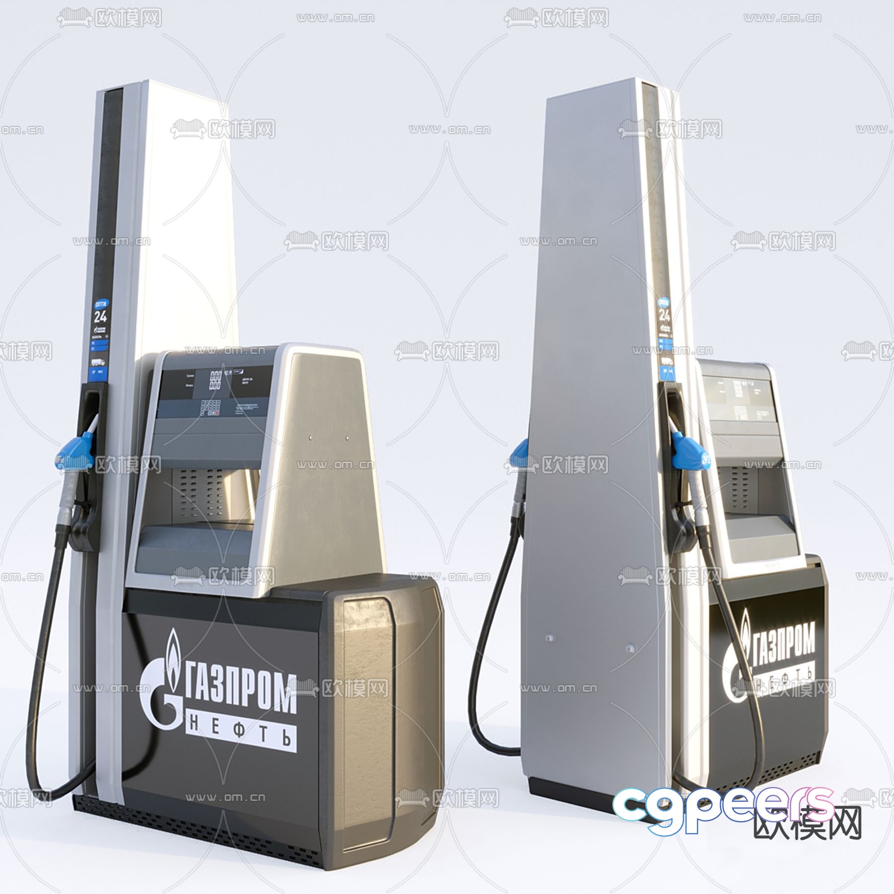 Natural gas gas station pillar 3d model