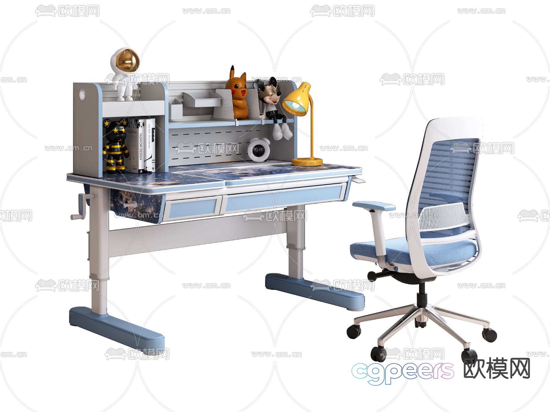 Children’s desk study table lift table 3d model Children’s desk study table lift table 3d model