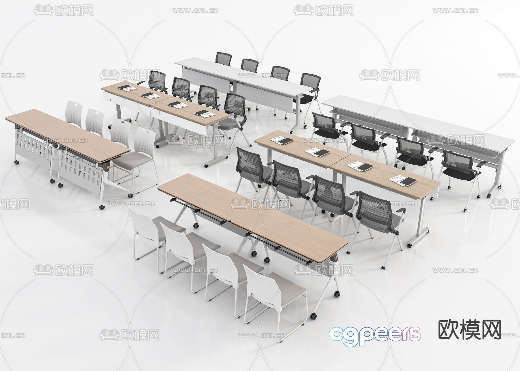 Training table conference table 3d model Training table conference table 3d model