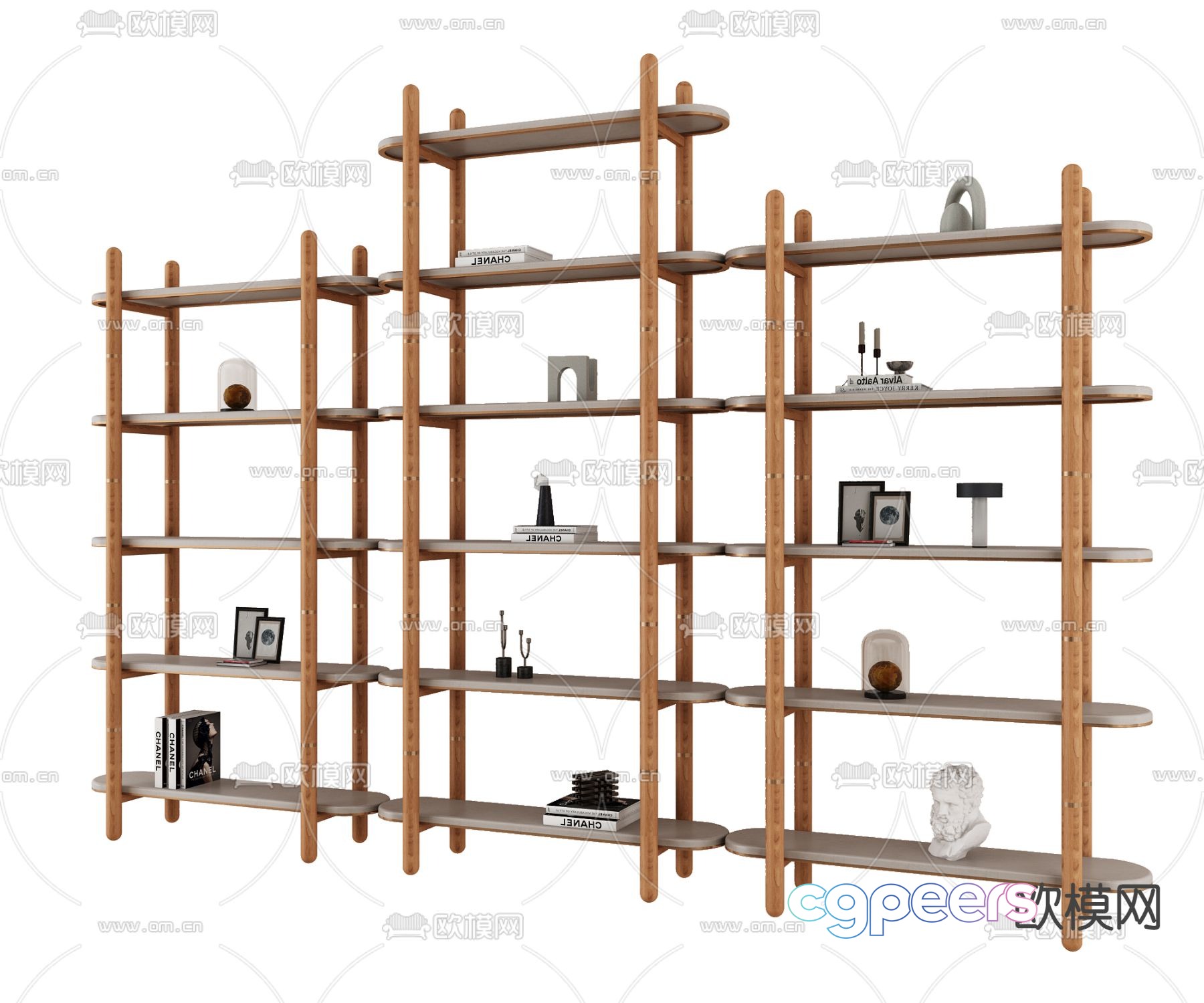 Modern bookshelf shelf display rack 3d model Modern bookshelf shelf display rack 3d model