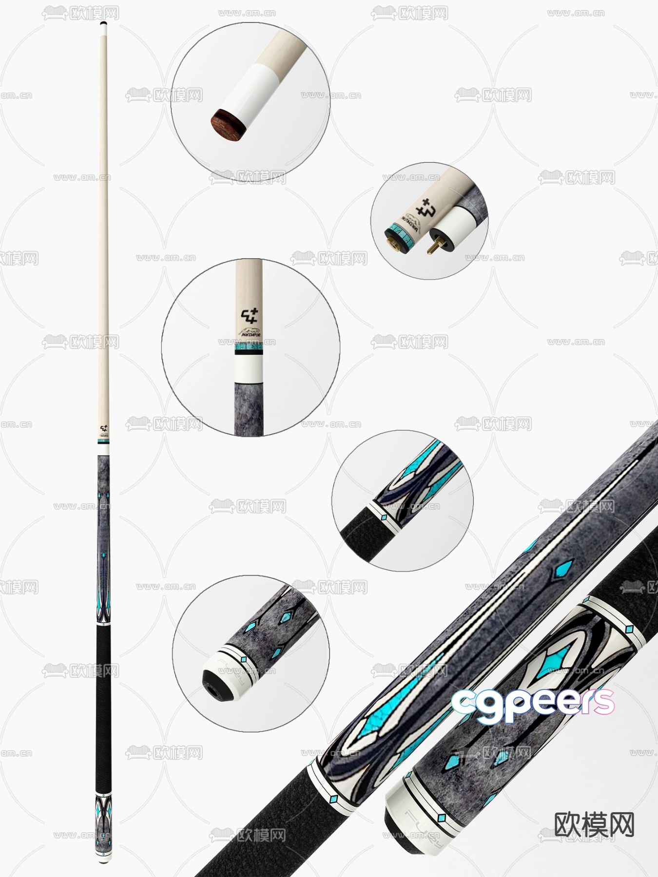 Billiard cue 3d model Billiard cue 3d model