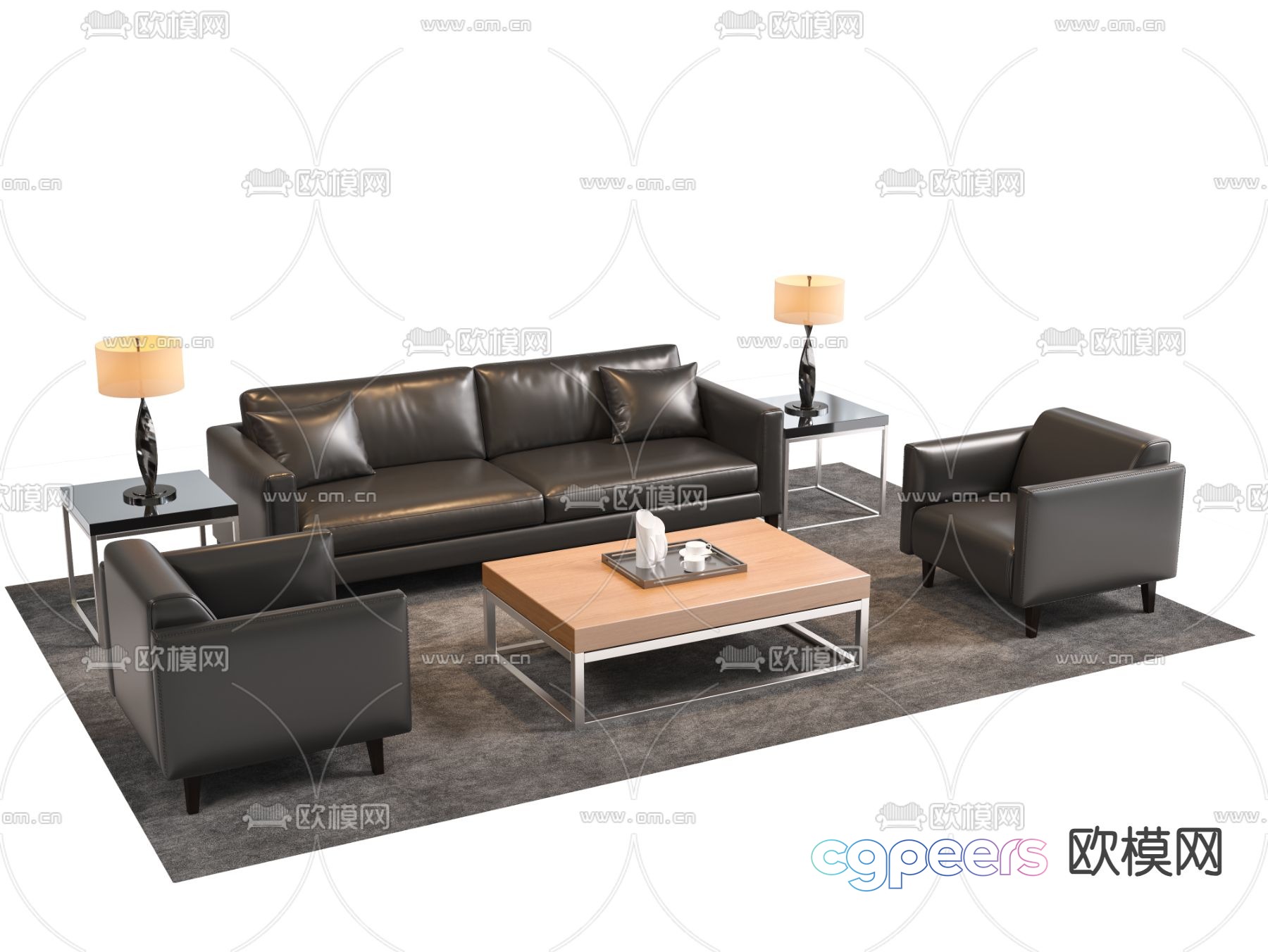 Office sofa modular sofa 3d model Office sofa modular sofa 3d model