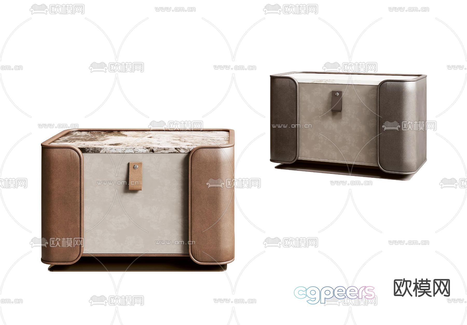 Modern bedside table 3d model Modern bedside table 3d model