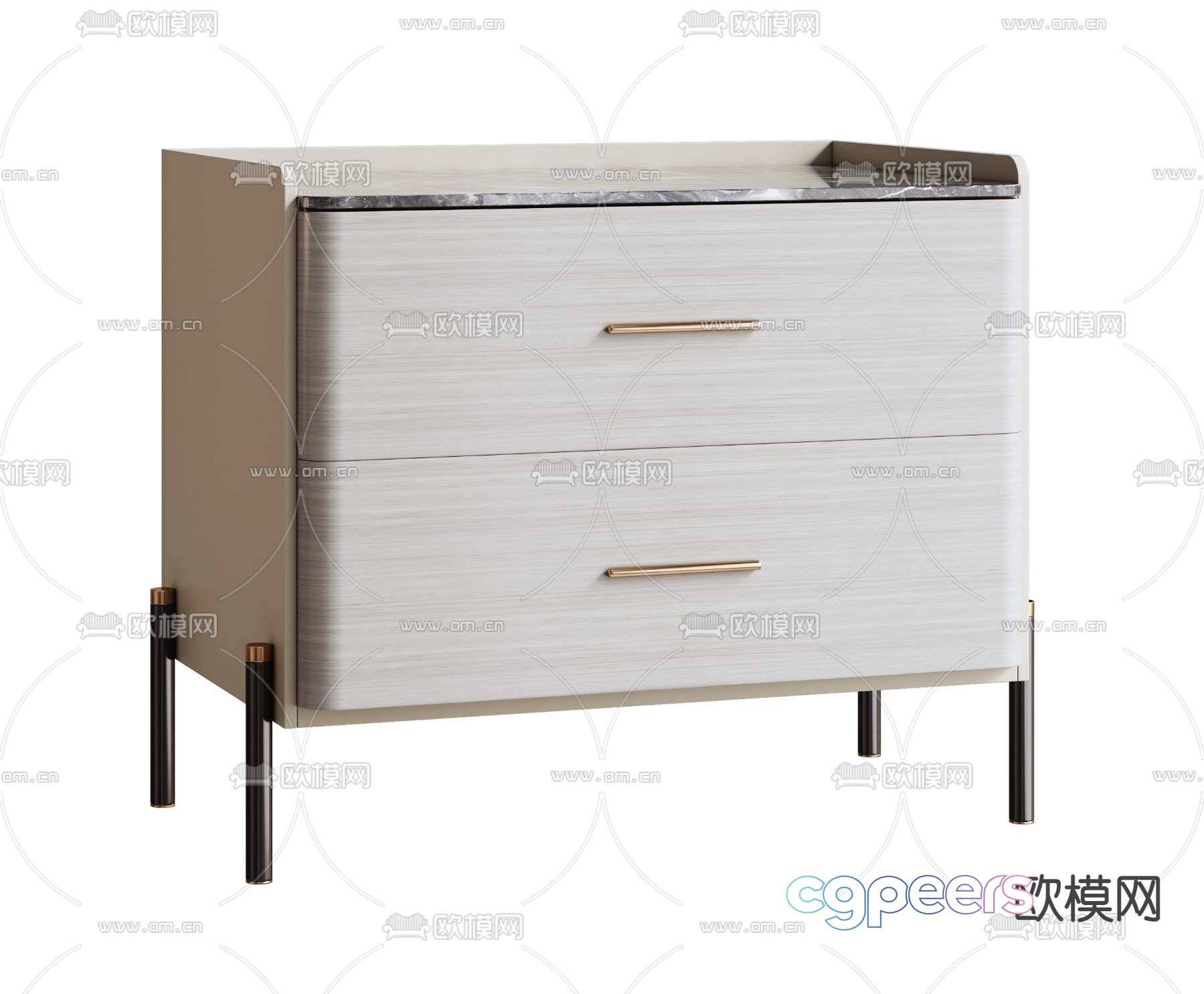Modern bedside table 3d model Modern bedside table 3d model