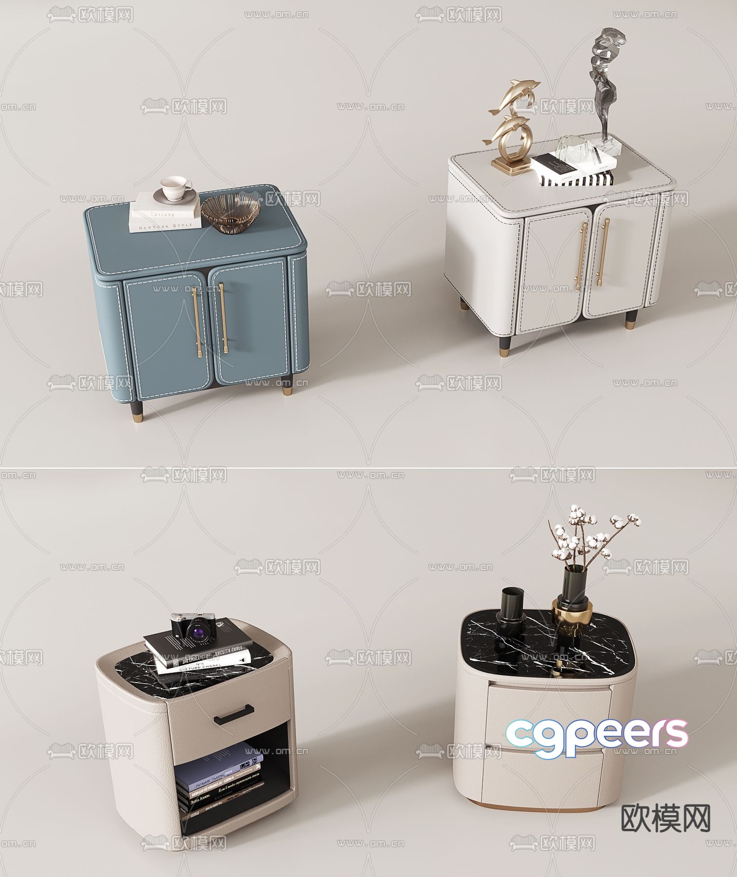 Modern bedside table 3d model Modern bedside table 3d model