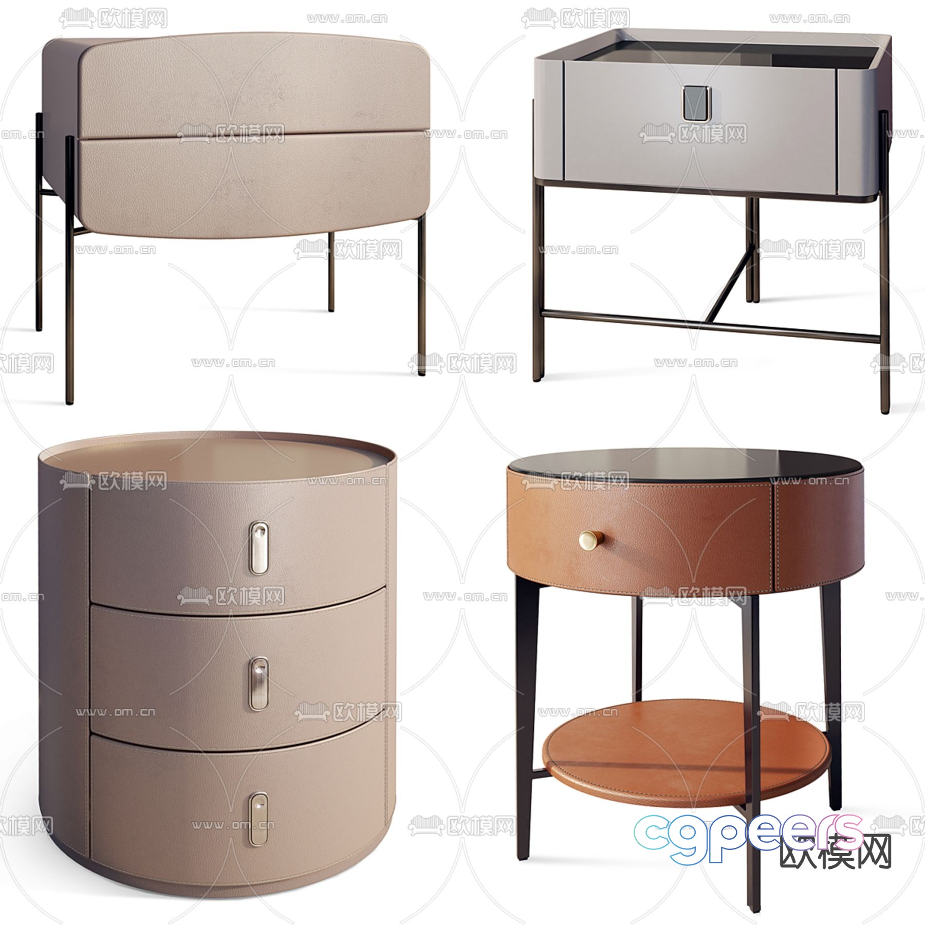 Modern bedside table 3d model Modern bedside table 3d model