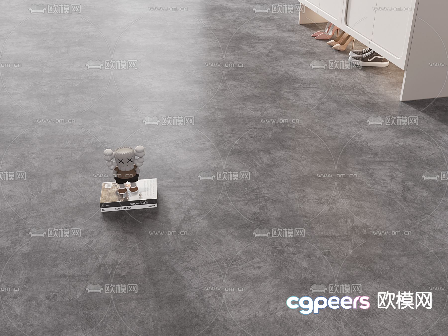Micro-cement floor 3D model Micro-cement floor 3D model