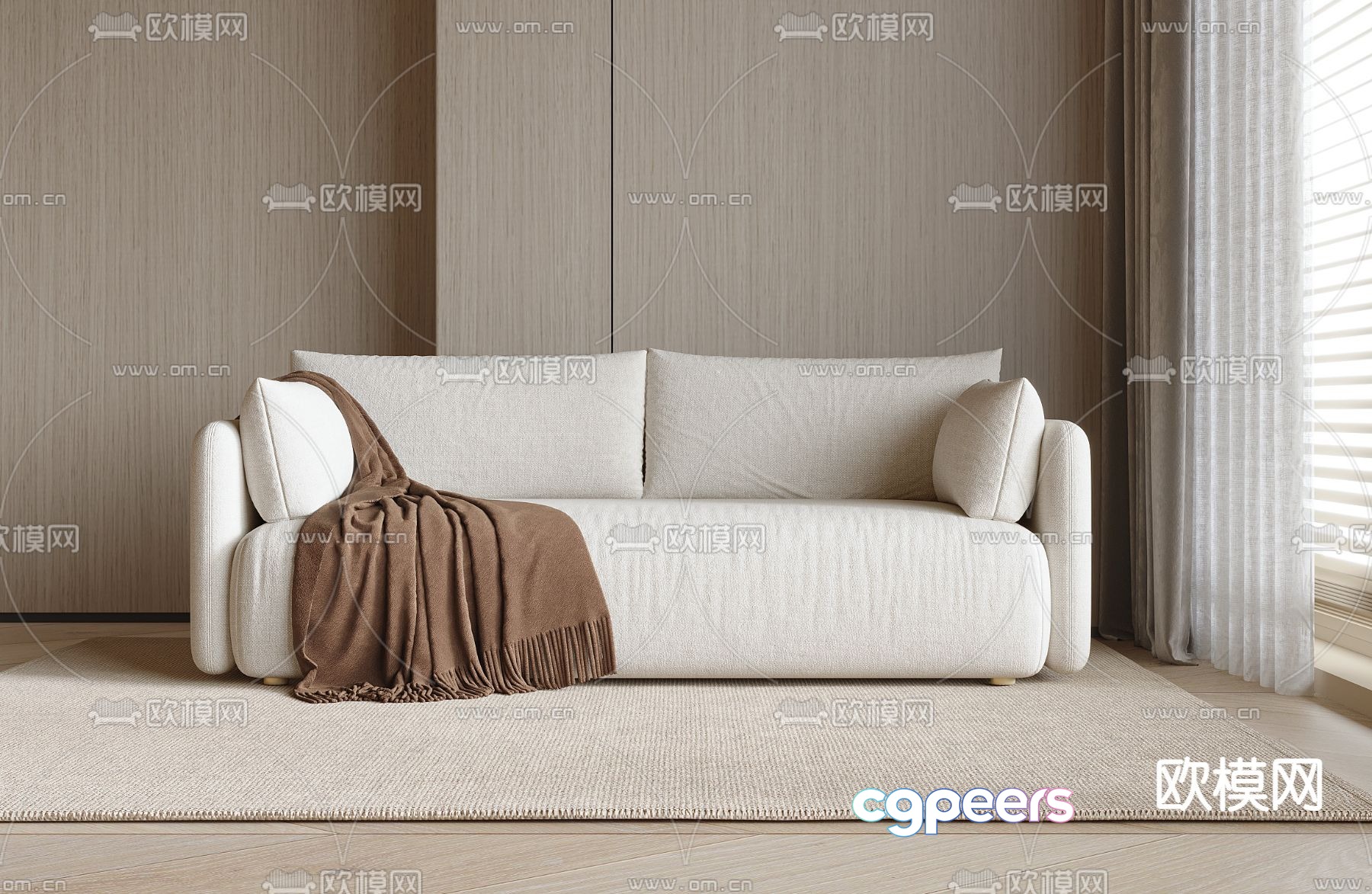 Double sofa 3d model Double sofa 3d model