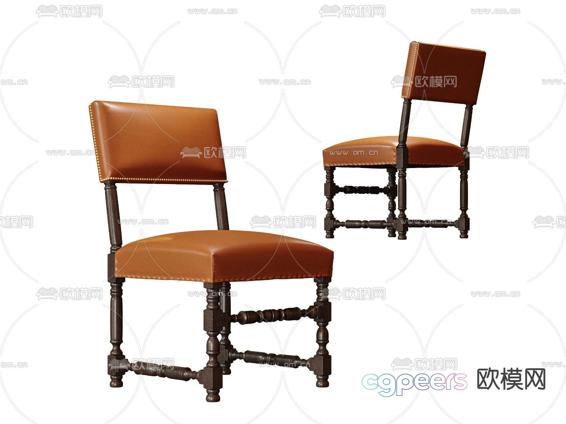 Medieval style chair dining chair 3d model Medieval style chair dining chair 3d model