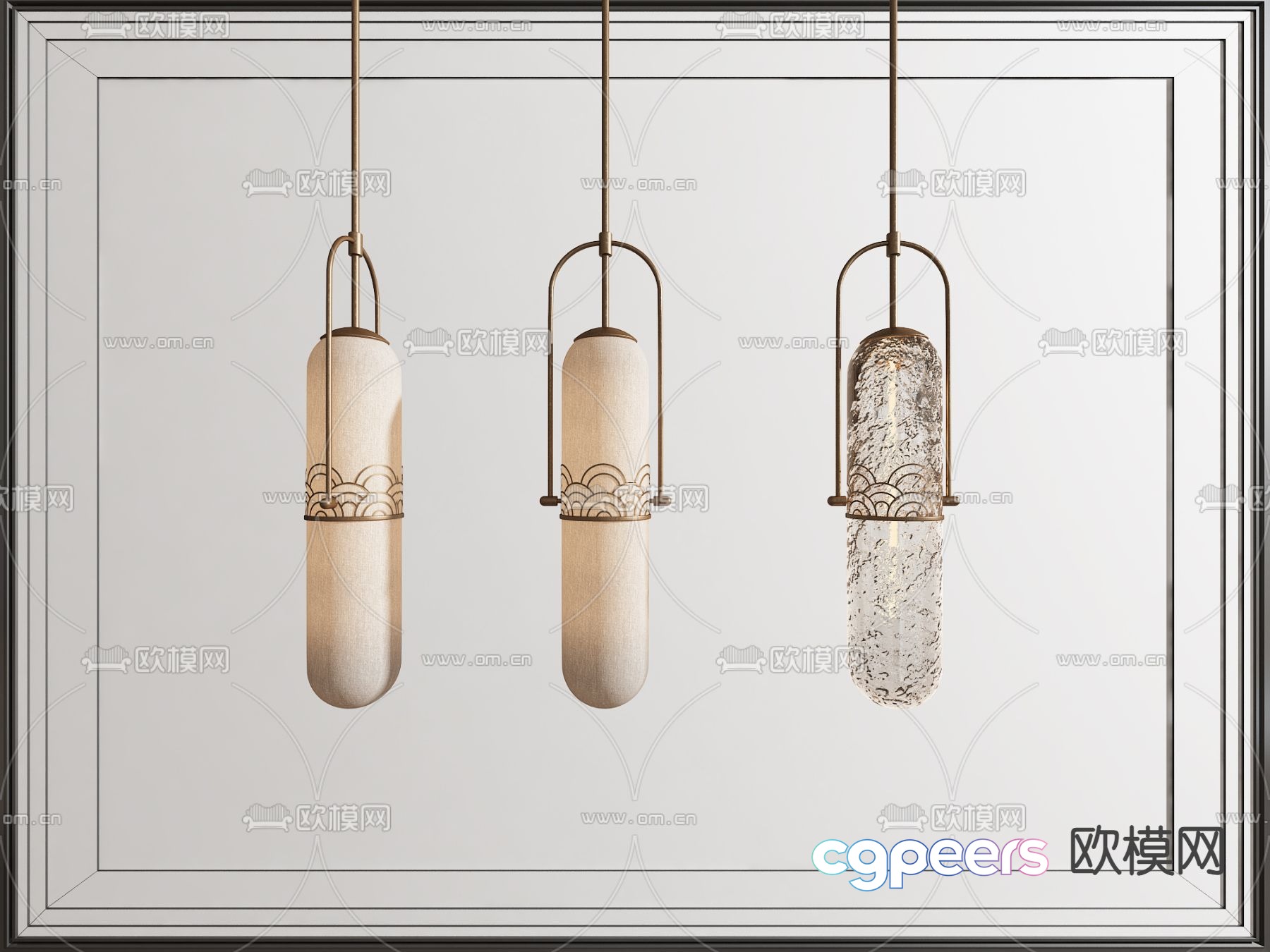 New Chinese style small chandelier 3d model New Chinese style small chandelier 3d model