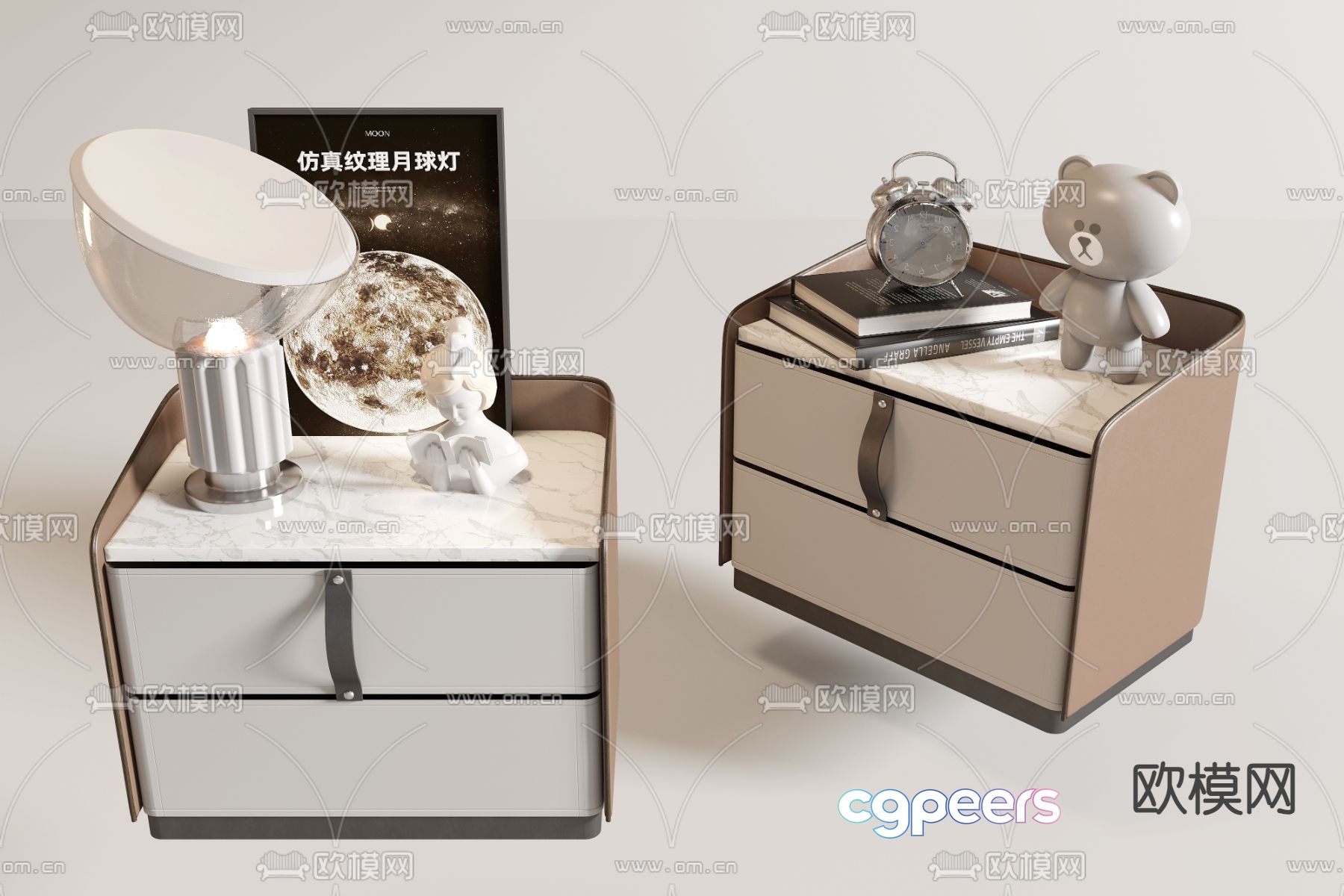 Modern bedside table 3d model Modern bedside table 3d model