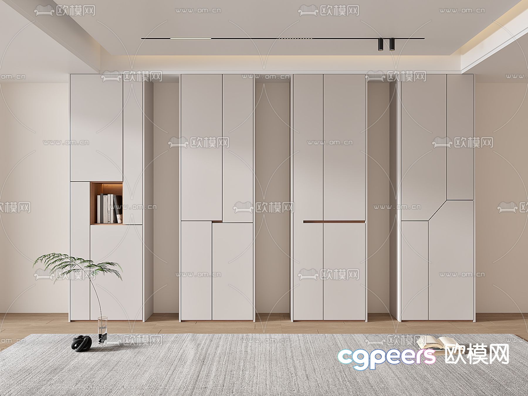 Segmented balcony cabinet storage cabinet 3d model Segmented balcony cabinet storage cabinet 3d model