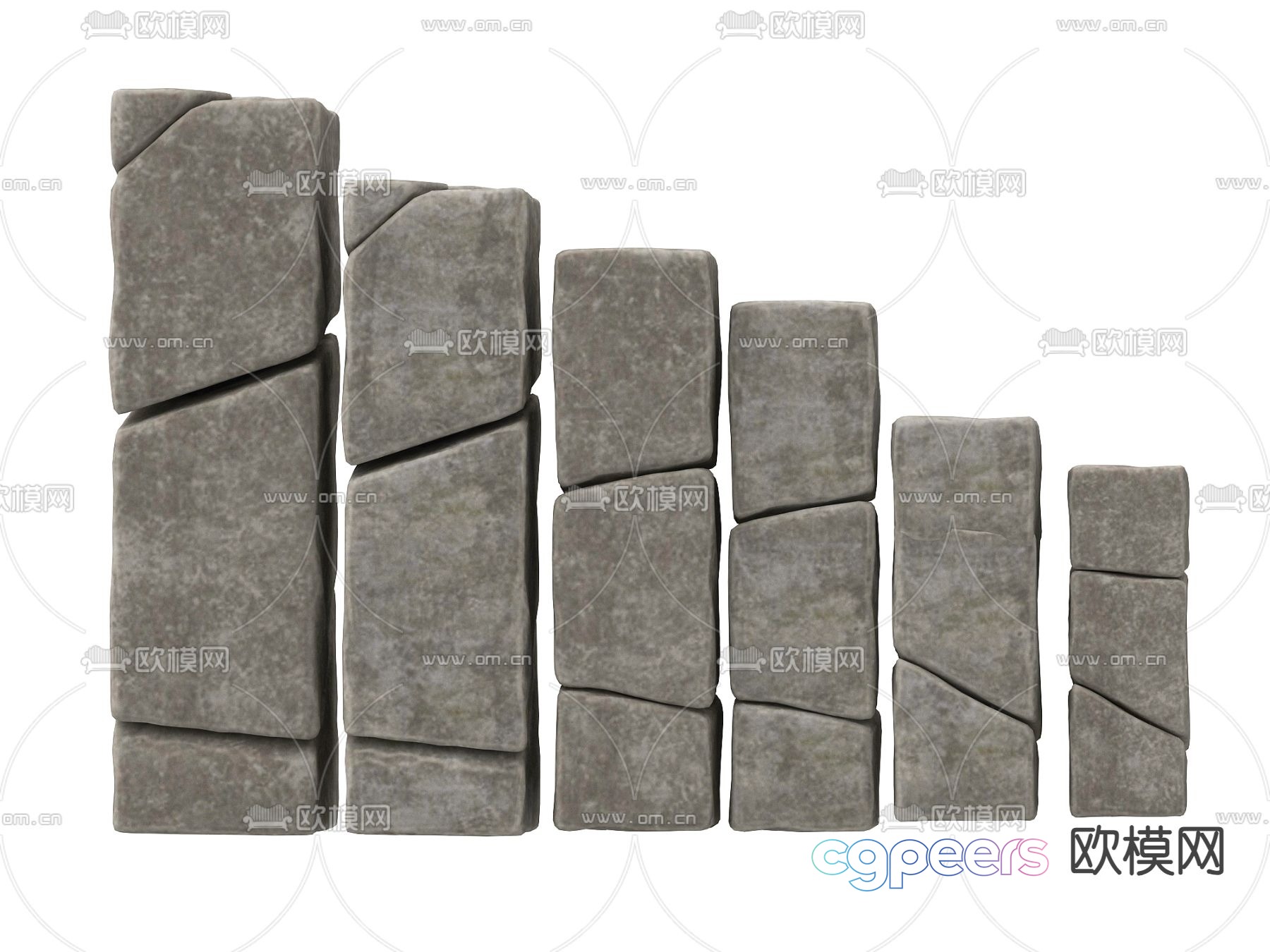 Creative stone stone pillar 3d model Creative stone stone pillar 3d model