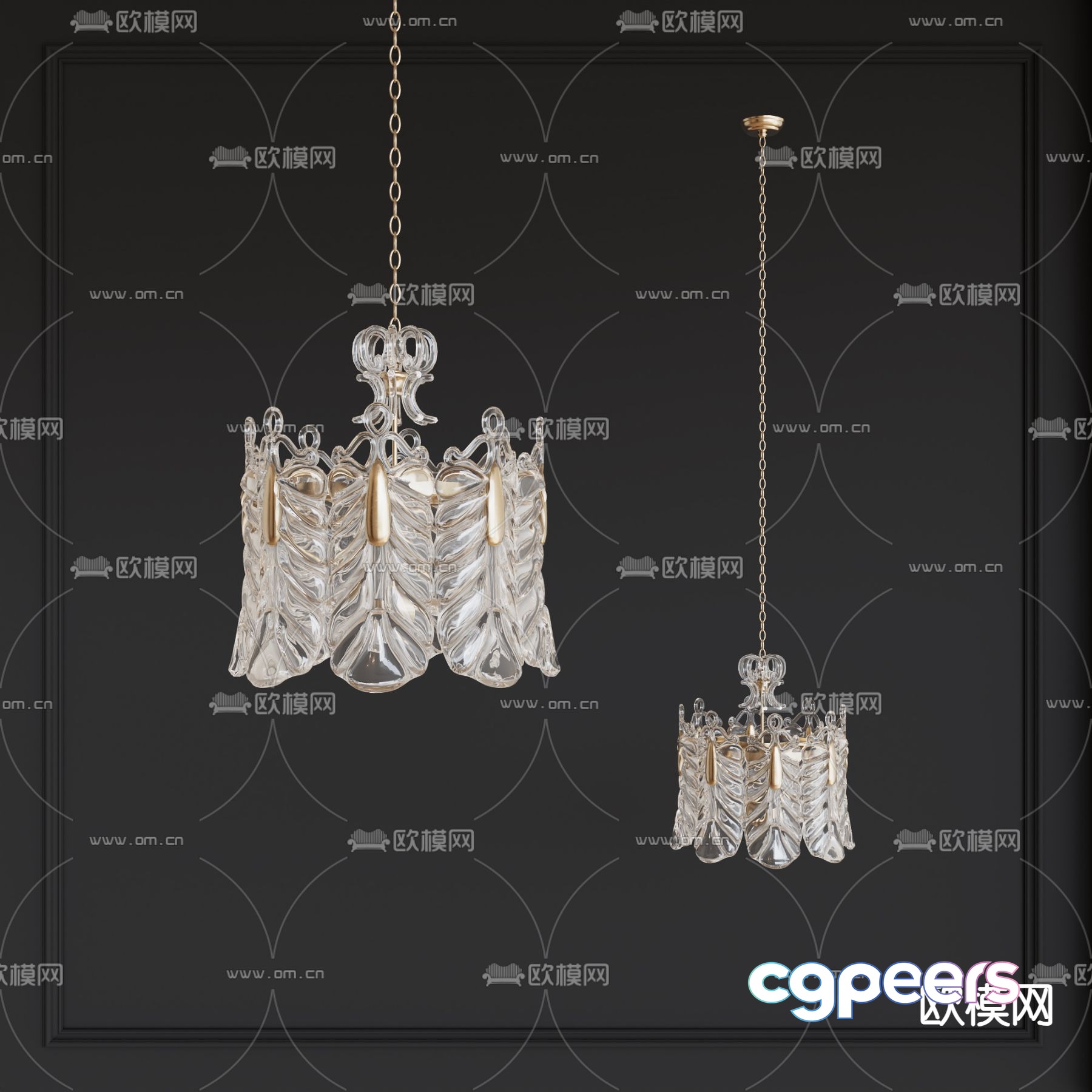 French chandelier crystal chandelier 3d model French chandelier crystal chandelier 3d model