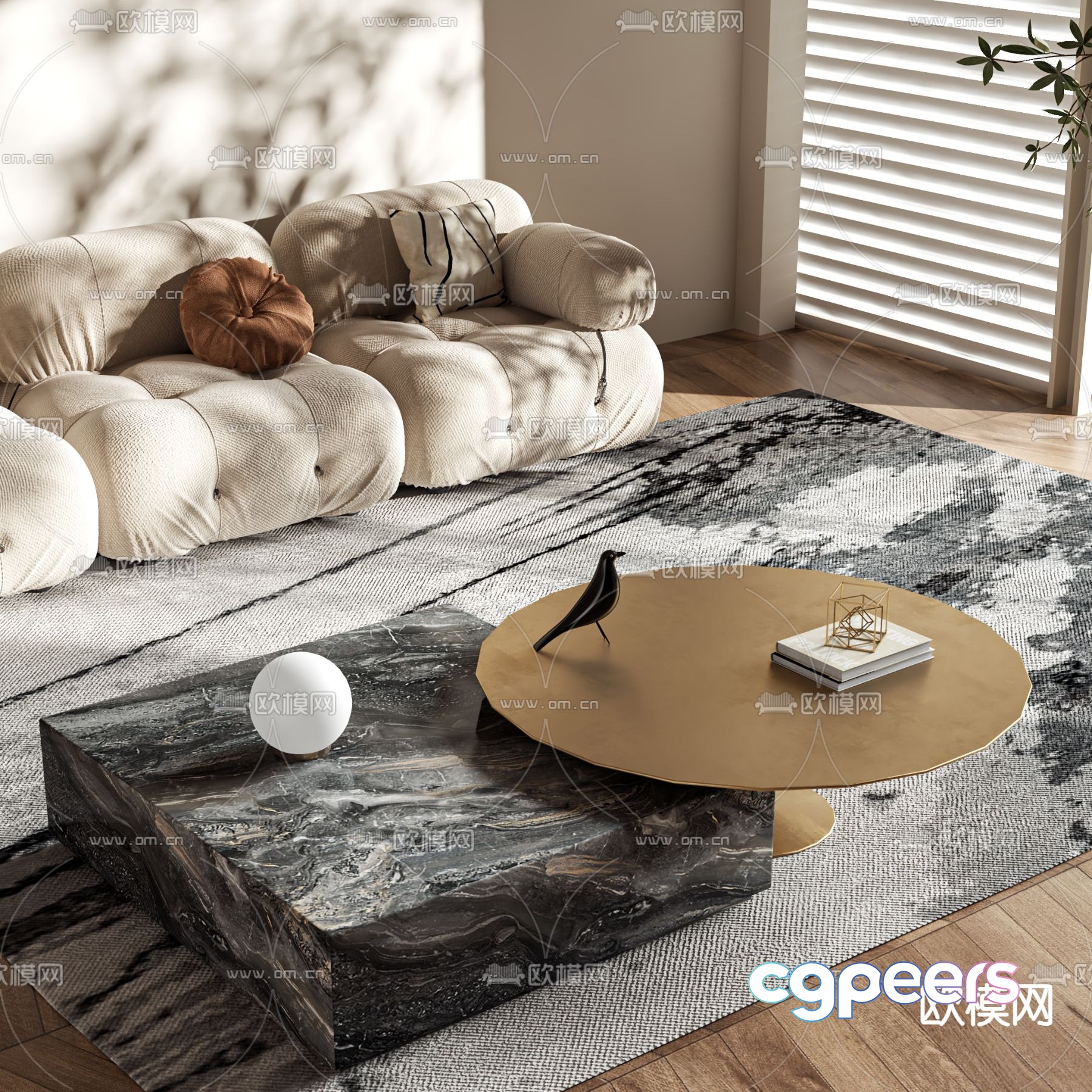 3D model of mother-in-law coffee table 3D model of mother-in-law coffee table
