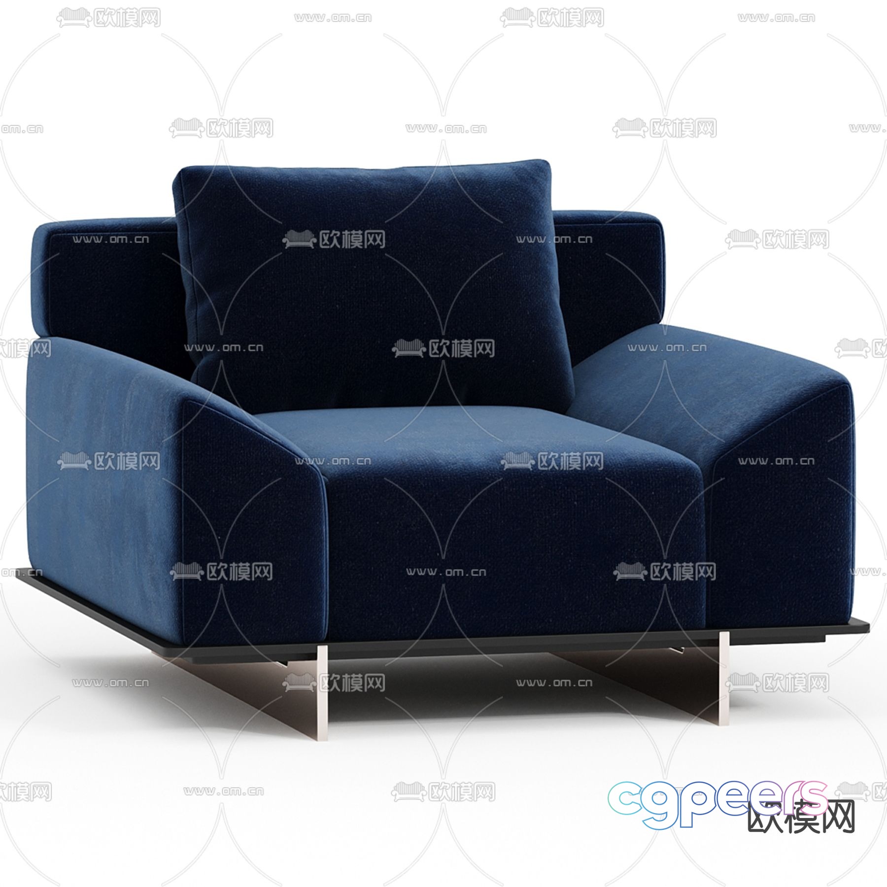 Castelli single sofa 3d model Castelli single sofa 3d model