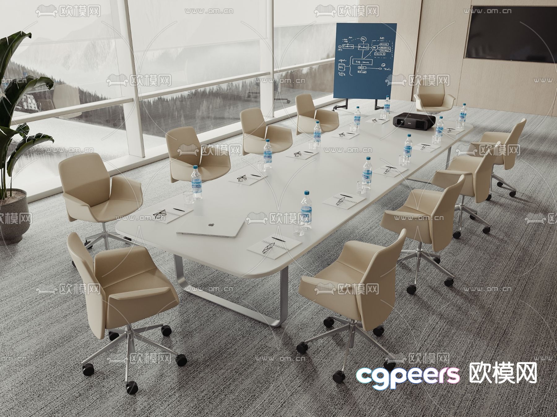 Modern conference table conference table 3d model Modern conference table conference table 3d model