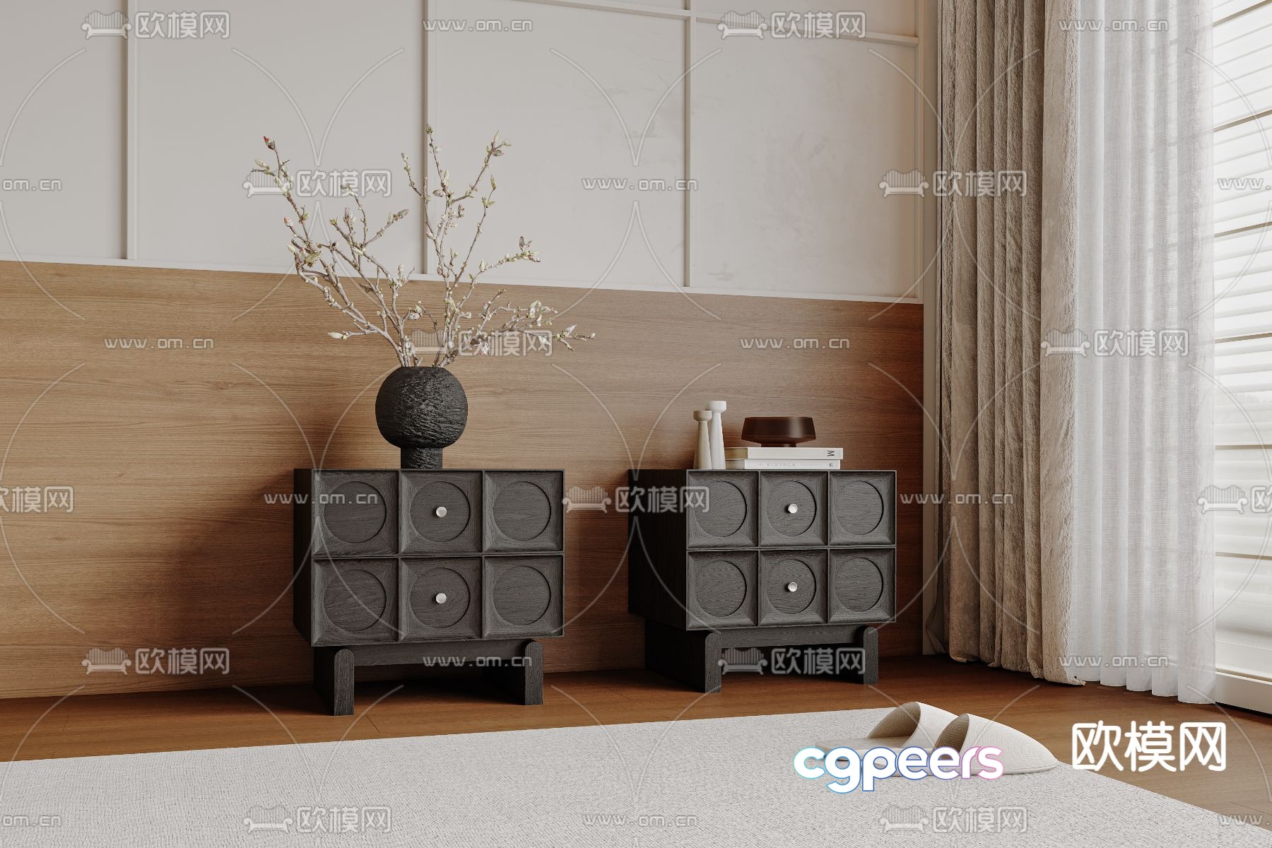 Medieval style bedside table 3d model Medieval style bedside table 3d model