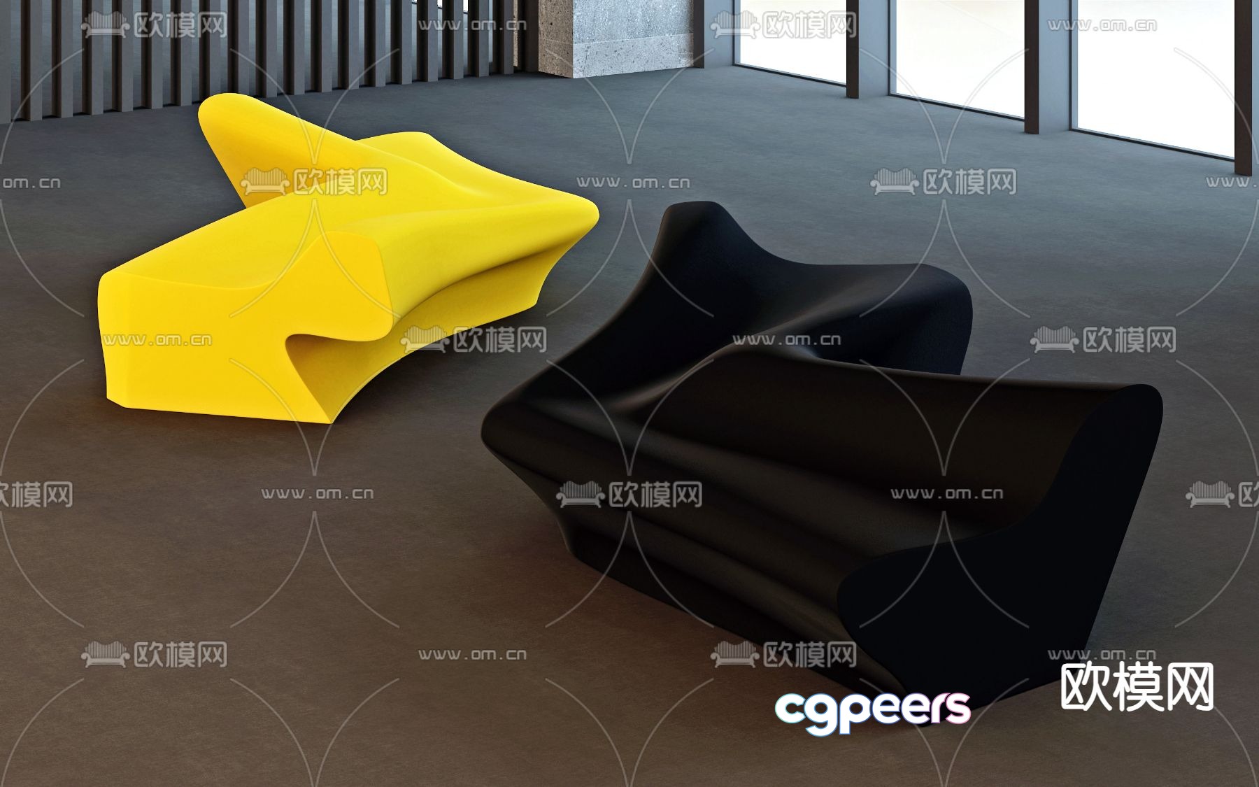Public Sofa Lobby Sofa Special Shaped Sofa 3D Model Public Sofa Lobby Sofa Special Shaped Sofa 3D Model