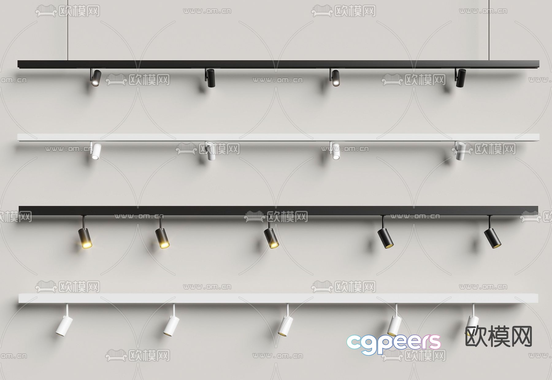 Surface mounted downlight spotlight track light 3d model Surface mounted downlight spotlight track light 3d model