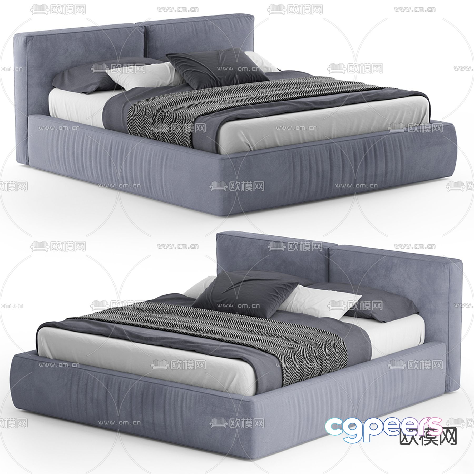 Mebelroom double bed 3d model Mebelroom double bed 3d model