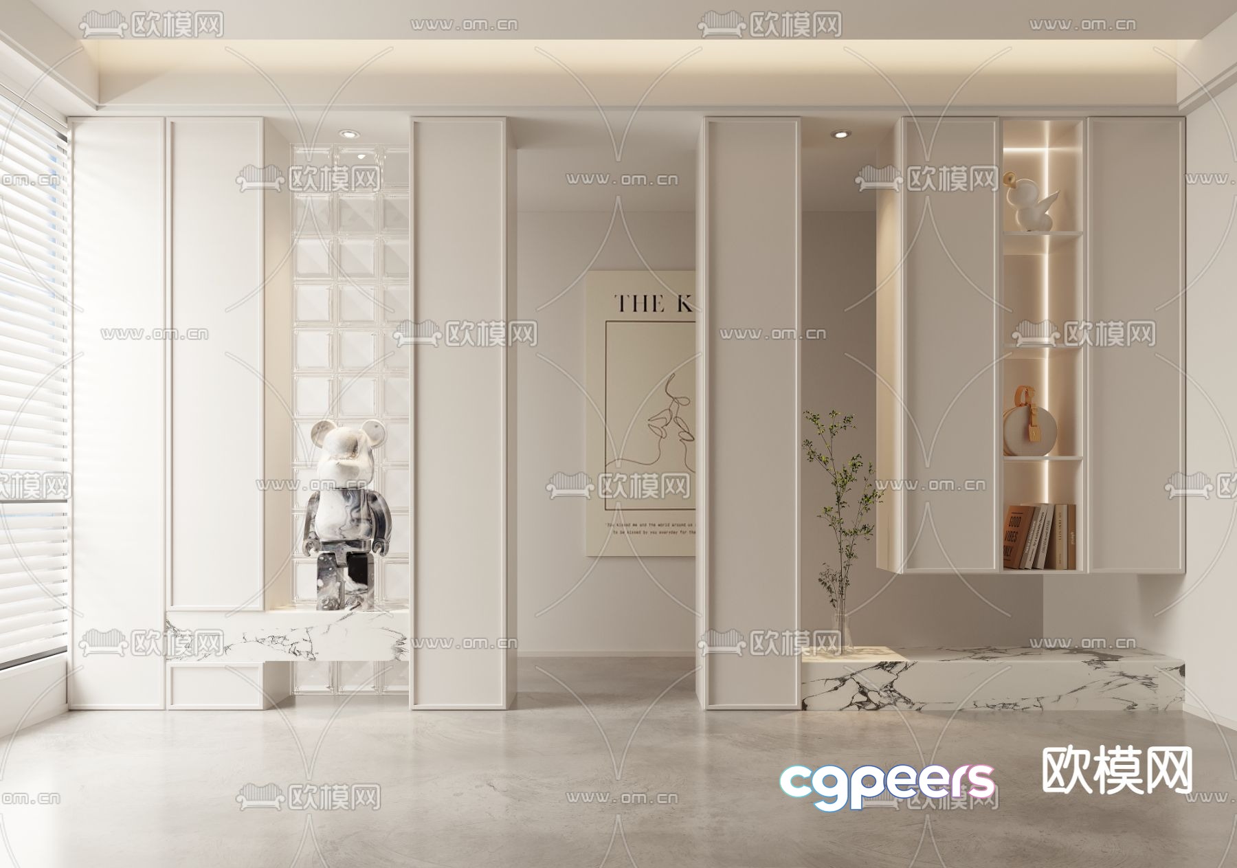 Decorative cabinet porch cabinet partition 3d model Decorative cabinet porch cabinet partition 3d model