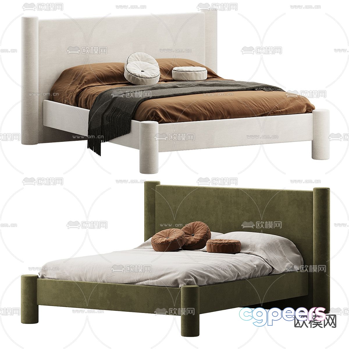 yvaa modern double bed 3d model yvaa modern double bed 3d model