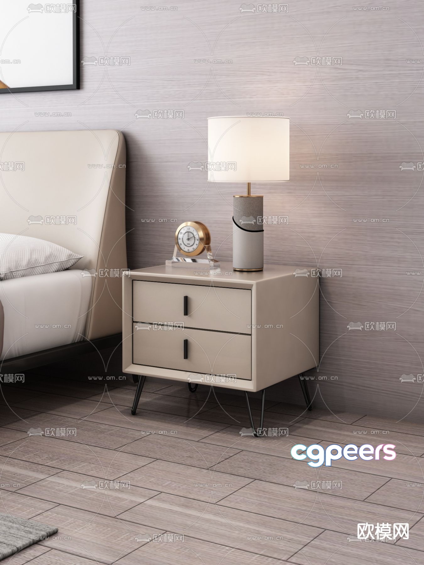 Modern bedside table 3d model Modern bedside table 3d model