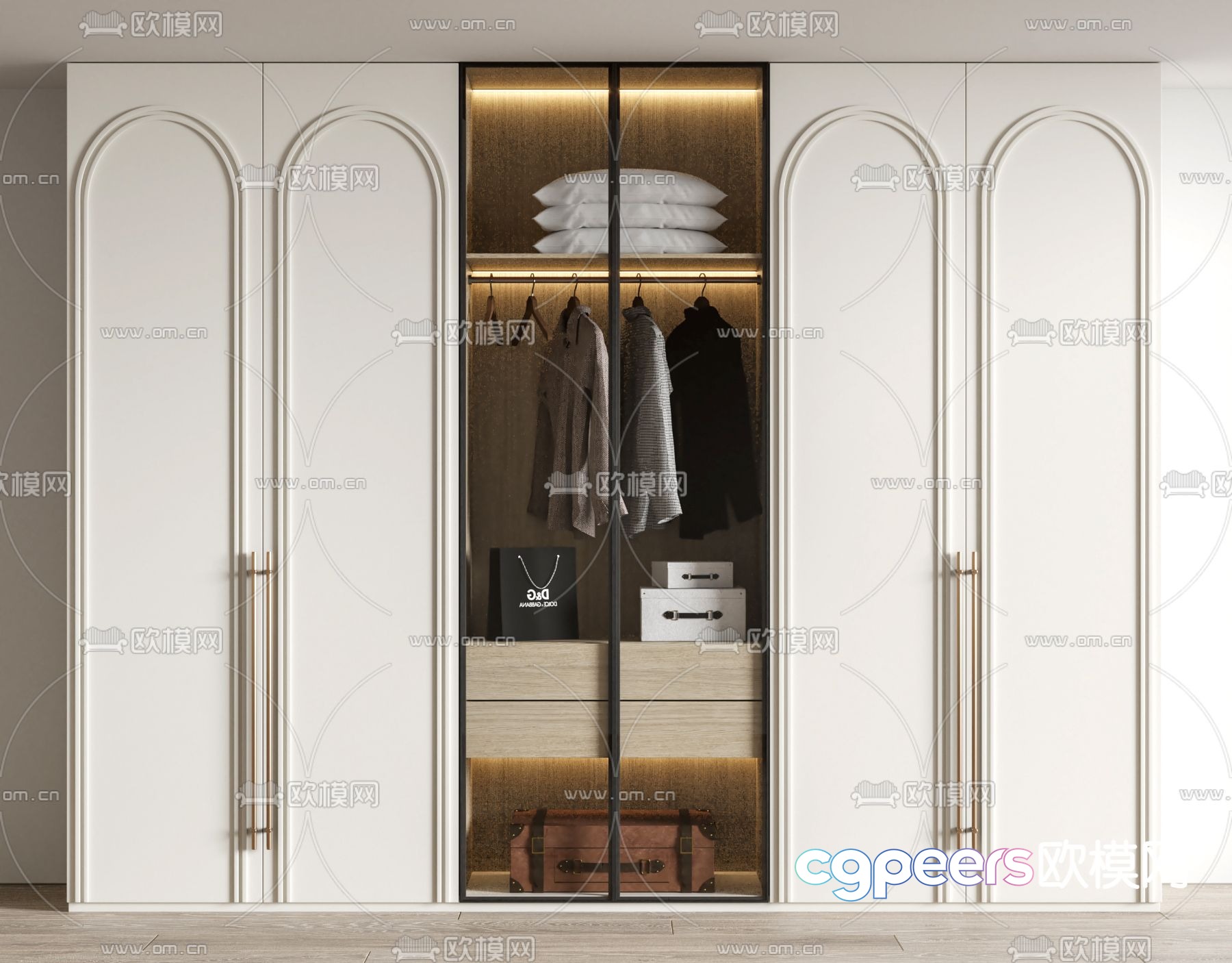 French wardrobe 3d model French wardrobe 3d model