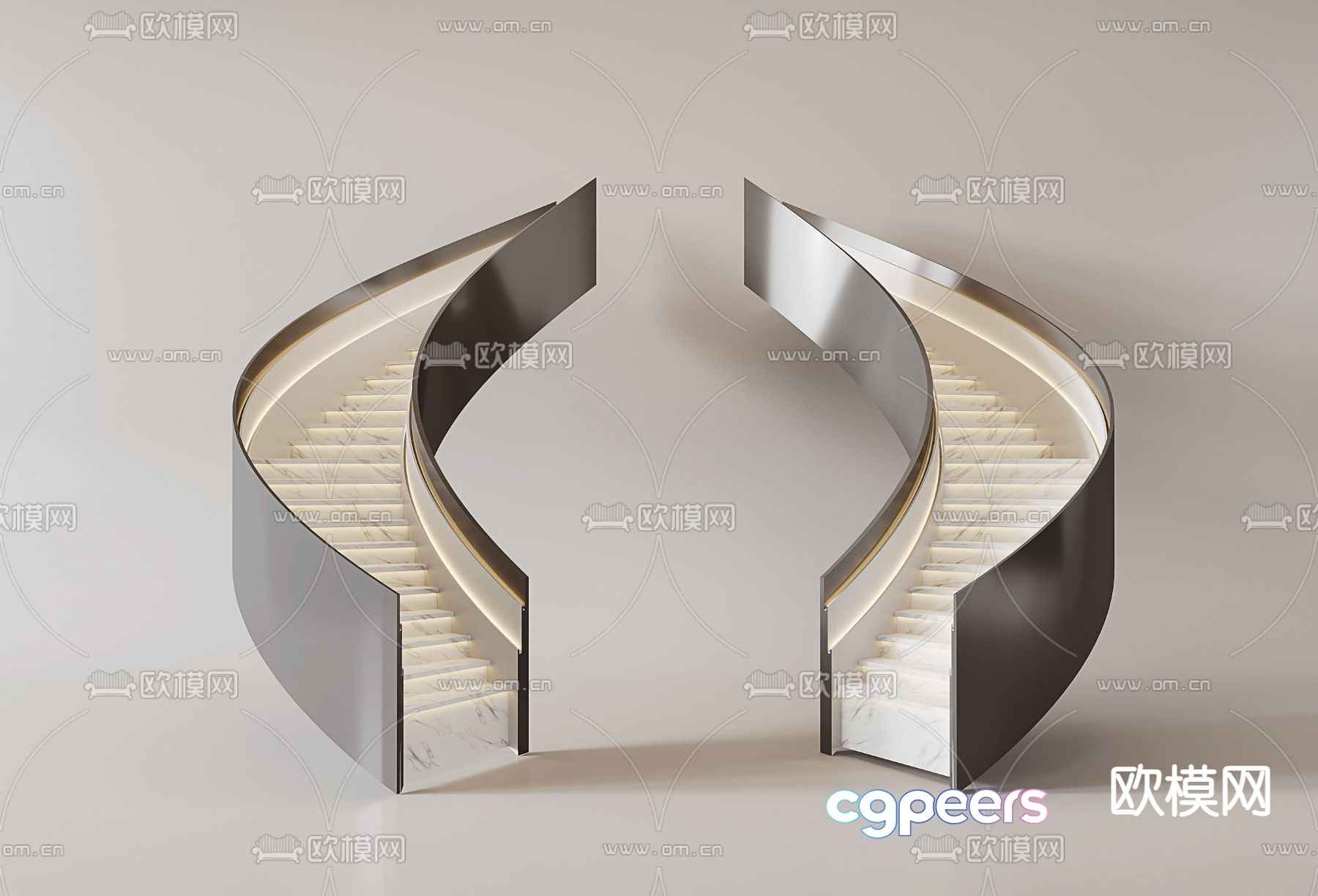 Arc Staircase Arc Staircase 3D model Arc Staircase Arc Staircase 3D model