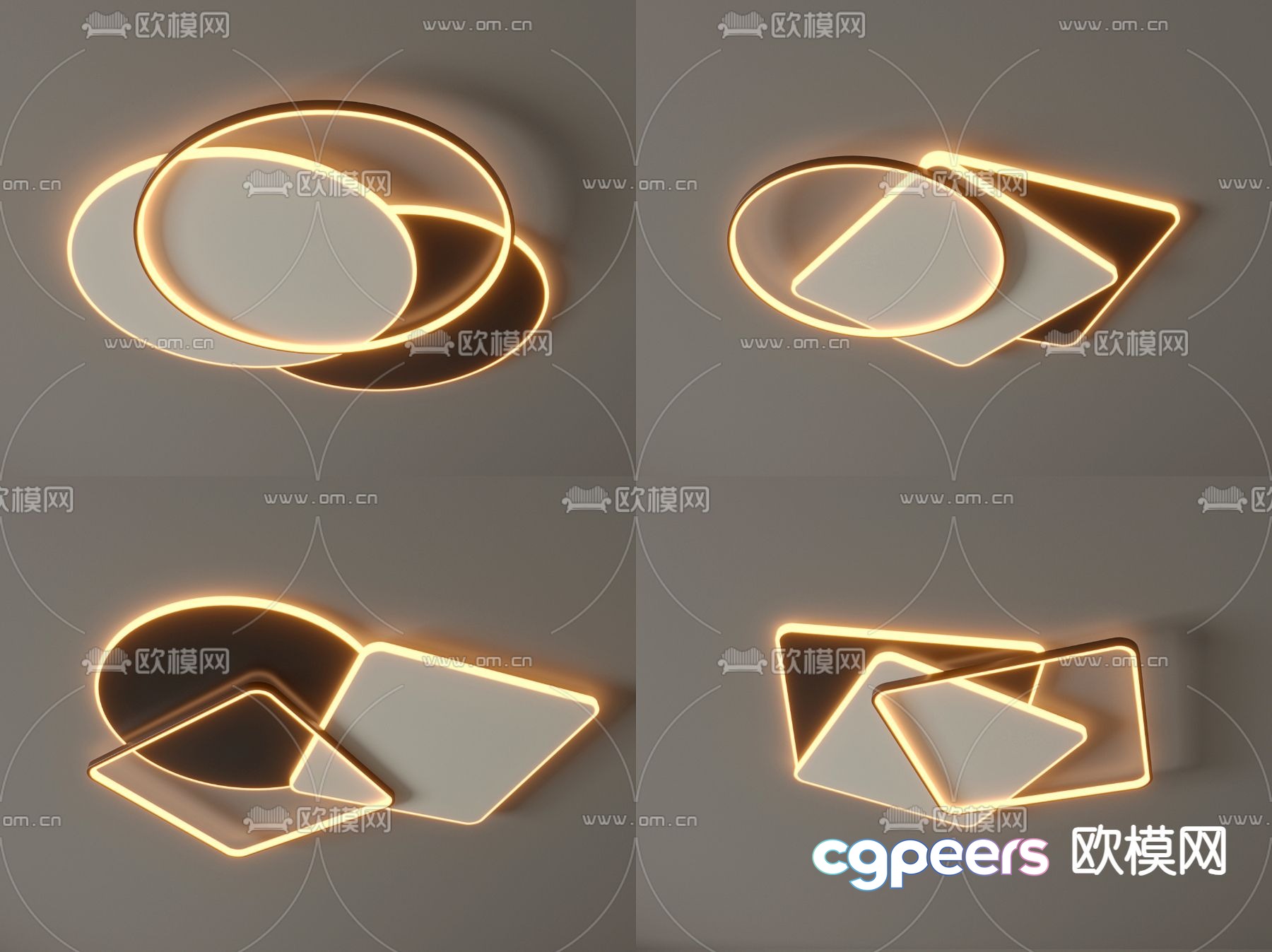 Geometric ceiling lamp bedroom lamp 3d model Geometric ceiling lamp bedroom lamp 3d model