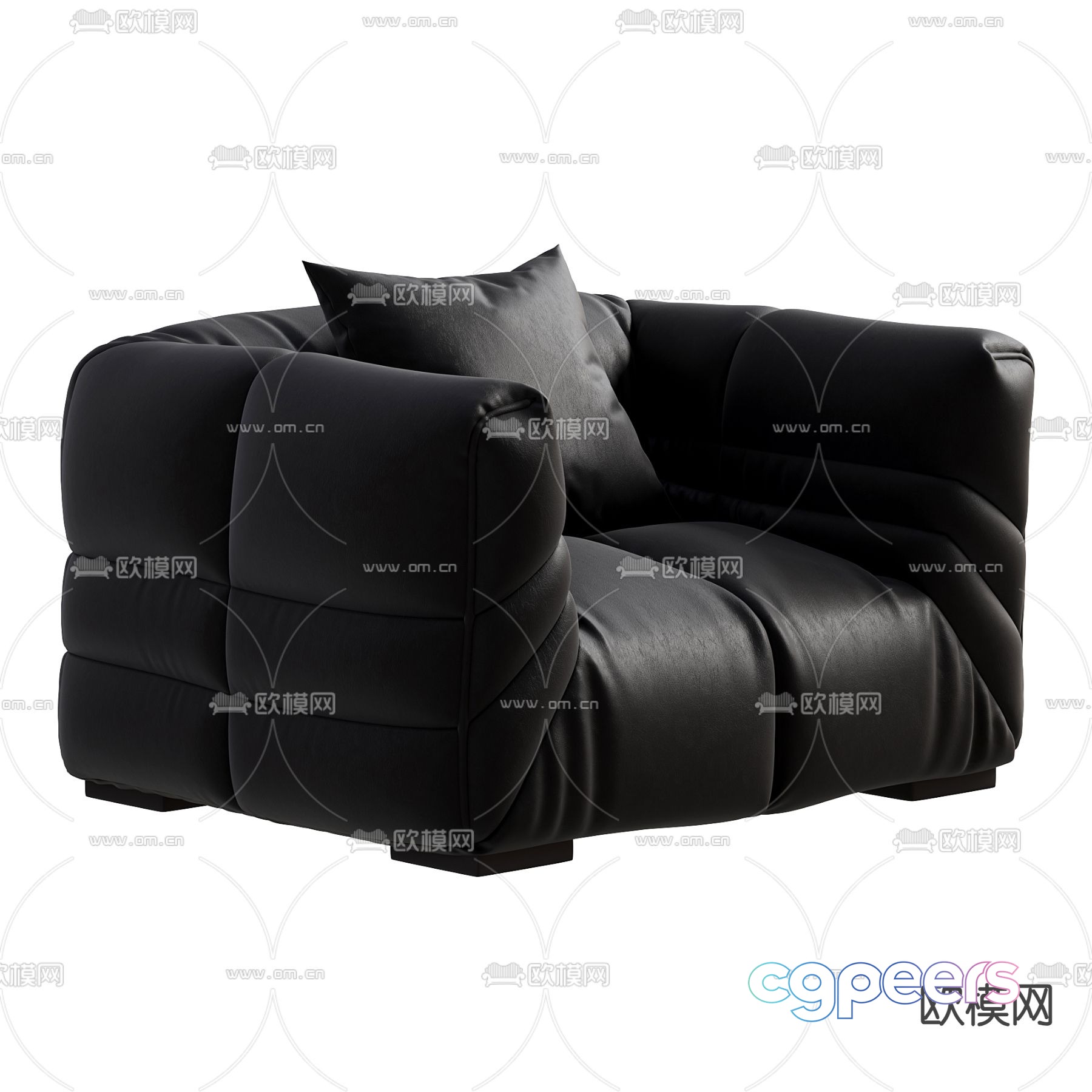 Single sofa black sofa 3d model Single sofa black sofa 3d model
