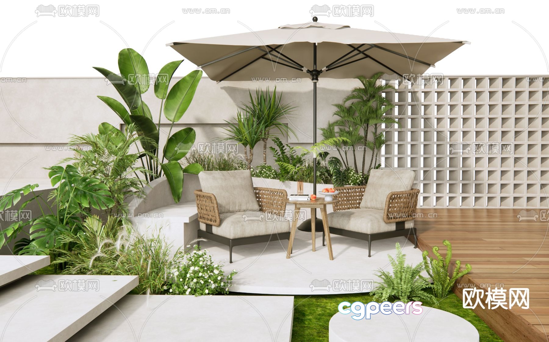 Outdoor chair balcony chair rattan leisure chair 3d model Outdoor chair balcony chair rattan leisure chair 3d model