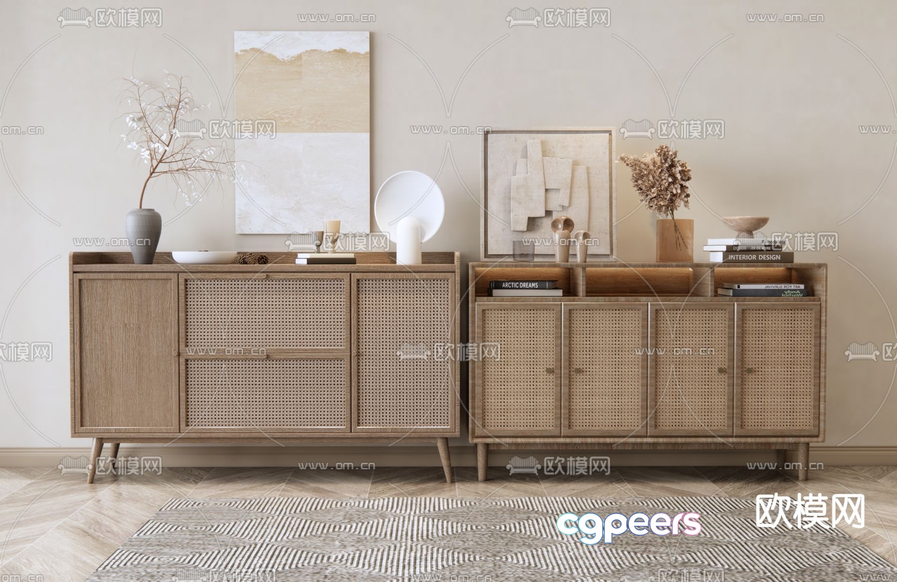 Wasabi sideboard 3D model Wasabi sideboard 3D model