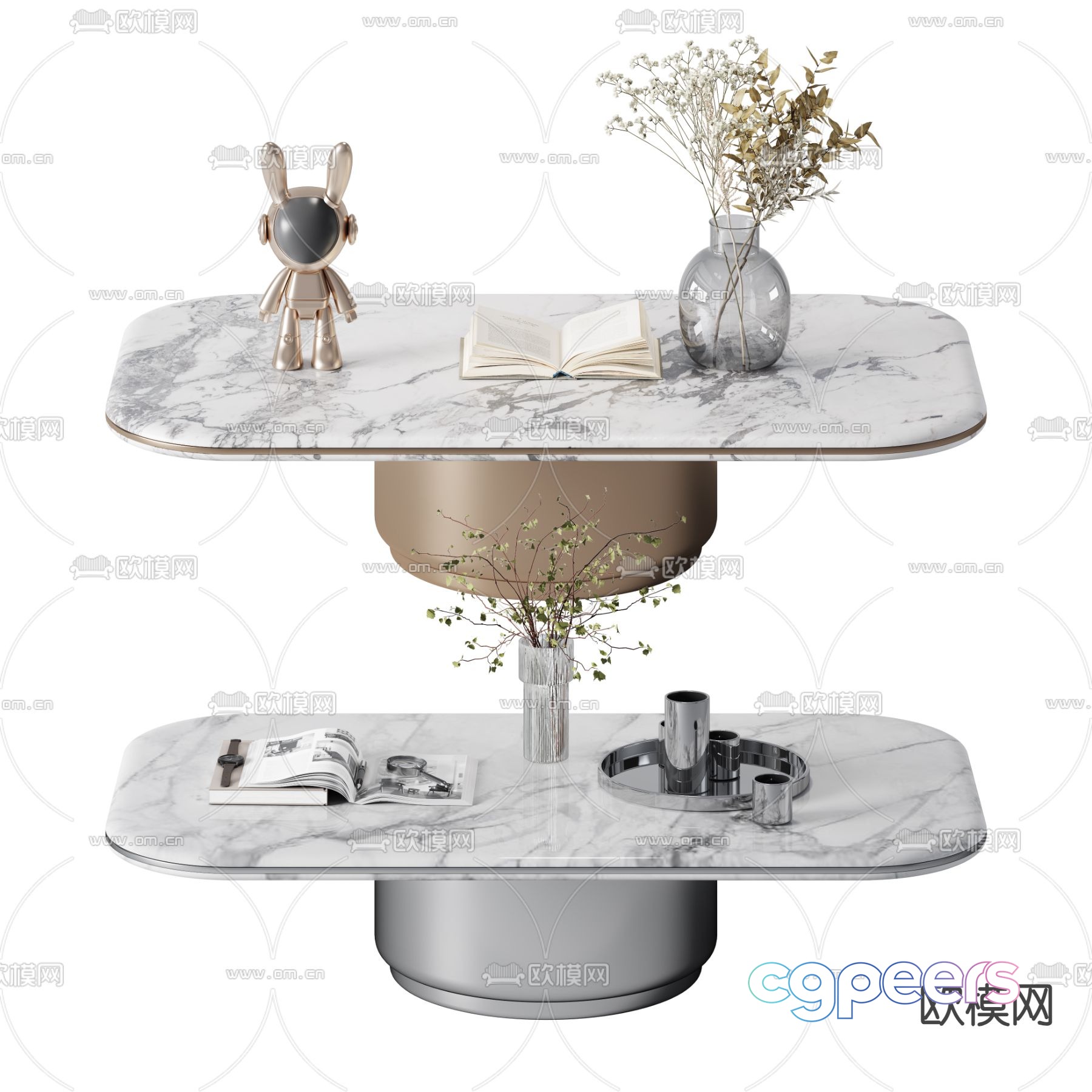 Marble coffee table 3d model Marble coffee table 3d model