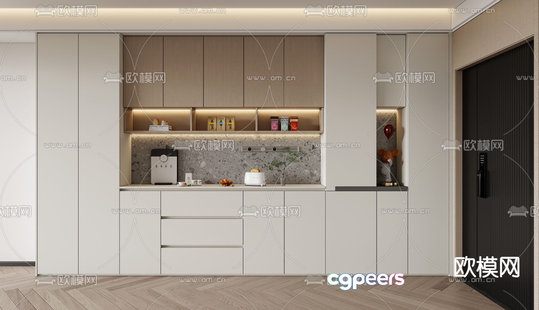 Wine cabinet sideboard 3d model Wine cabinet sideboard 3d model