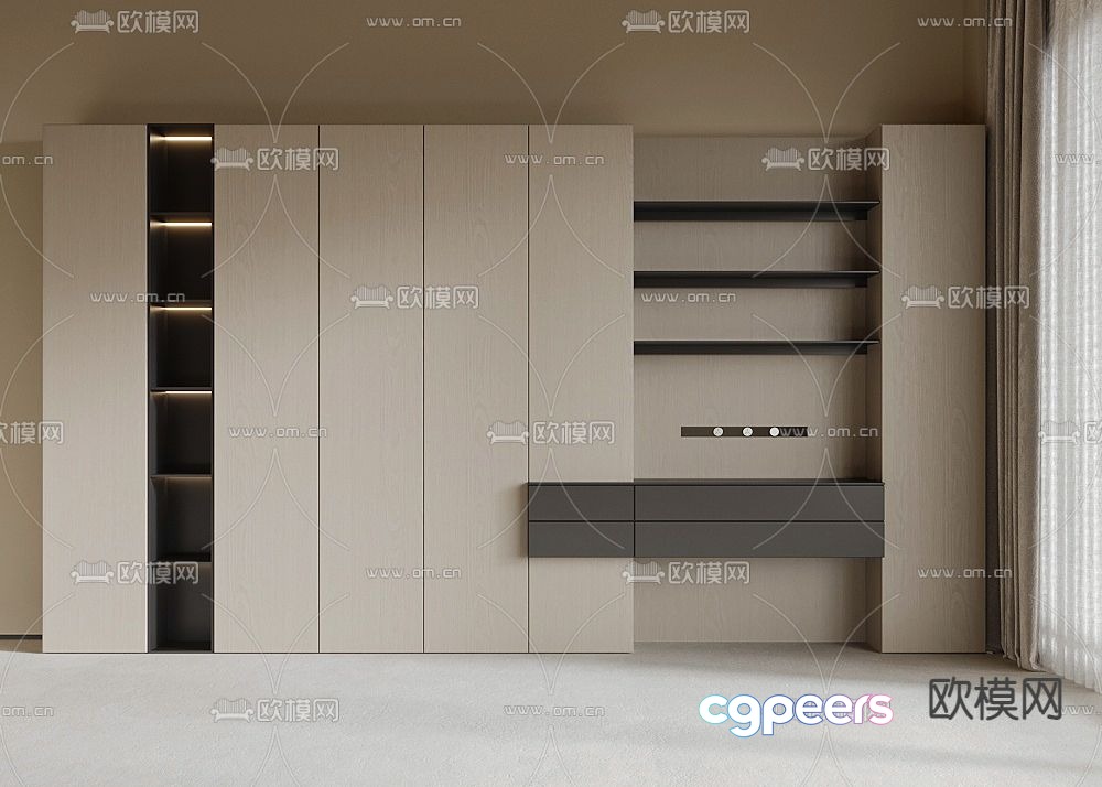 Modern bookcase bookshelf 3d model Modern bookcase bookshelf 3d model