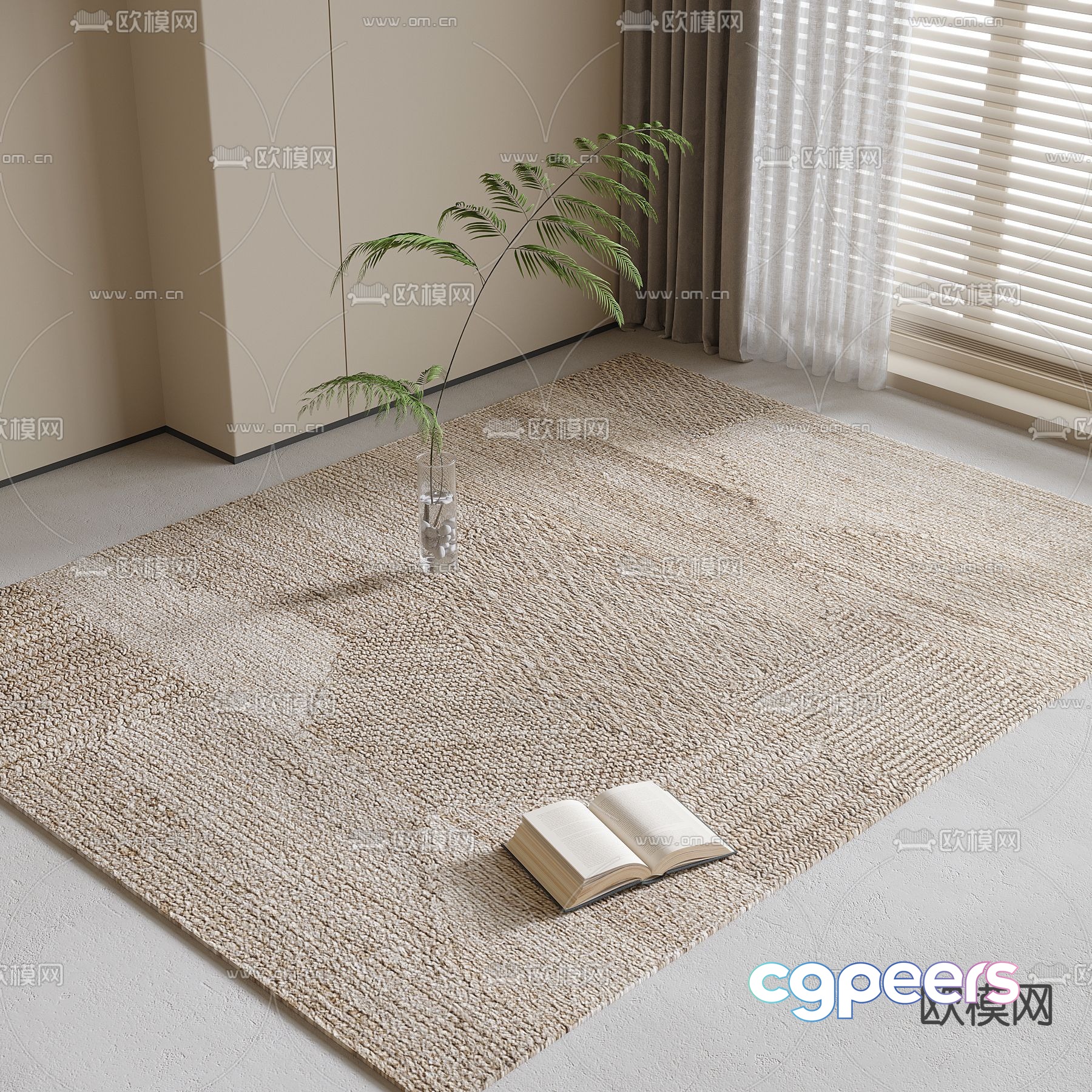 Square carpet 3d model Square carpet 3d model