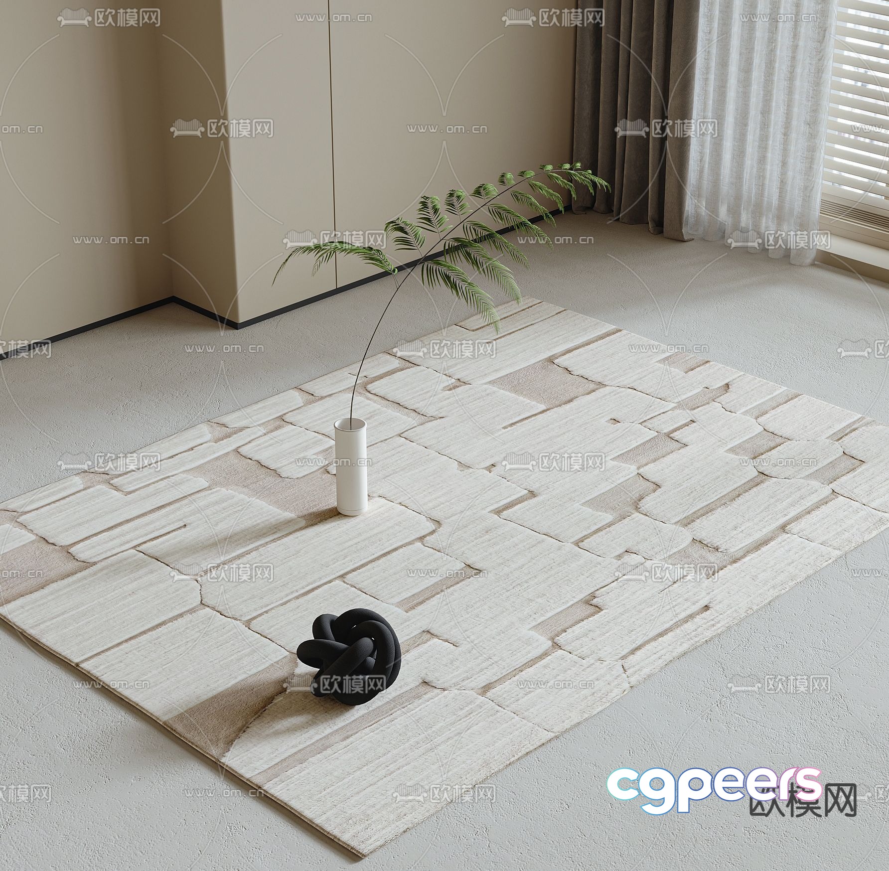 Square carpet 3d model Square carpet 3d model