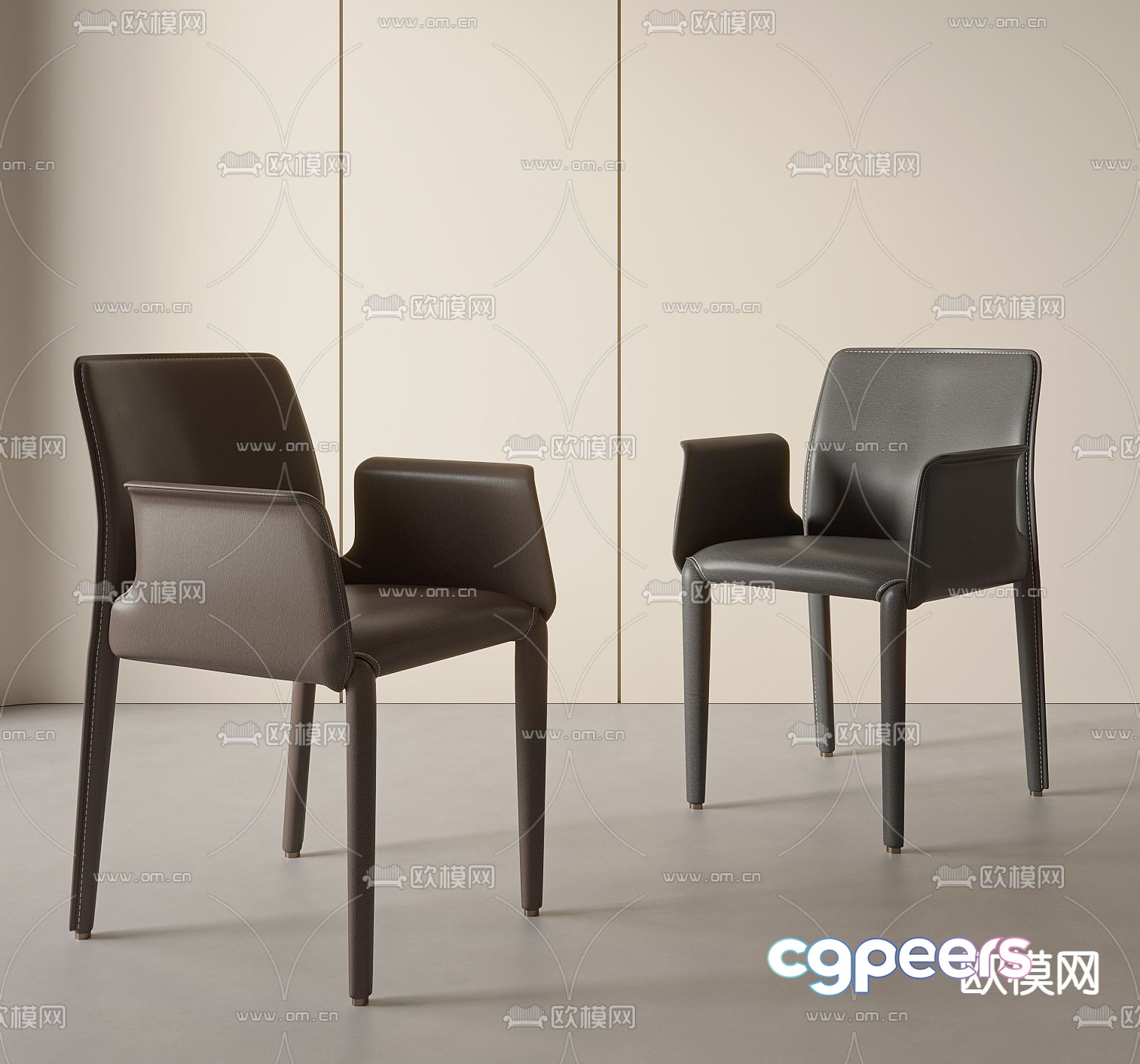 leather chair dining chair 3d model leather chair dining chair 3d model